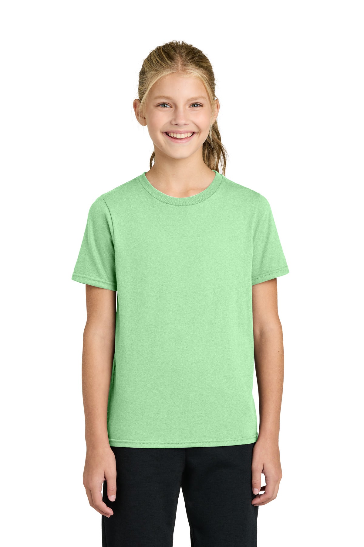 Custom Embroidery or DTF Print - Port & Co ®  Youth Easy Cotton Tee PC43Y