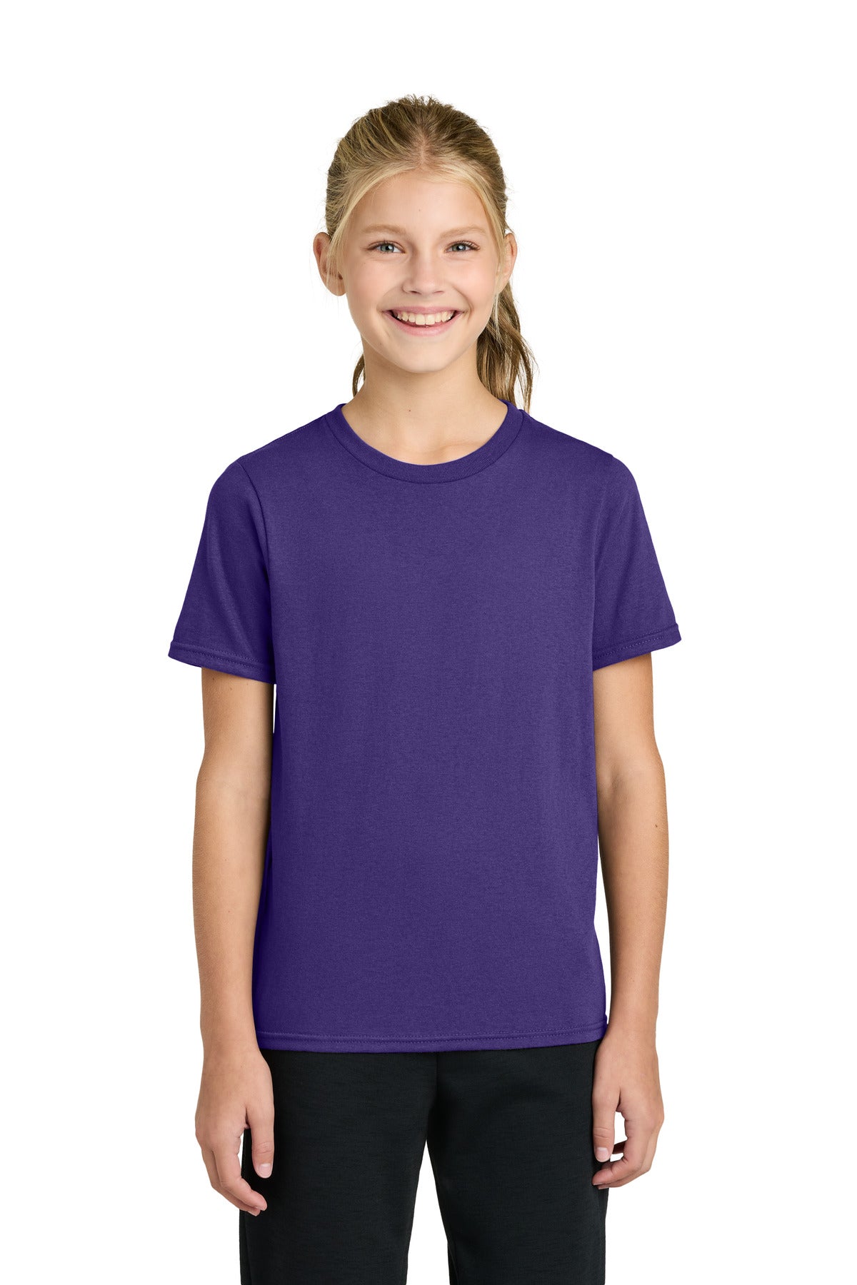 Custom Embroidery or DTF Print - Port & Co ®  Youth Easy Cotton Tee PC43Y