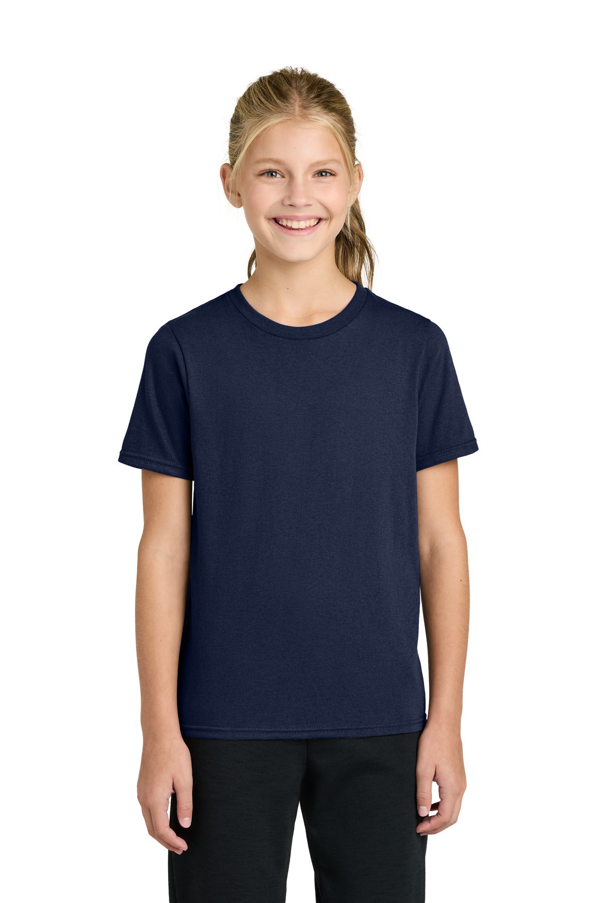 Custom Embroidery or DTF Print - Port & Co ®  Youth Easy Cotton Tee PC43Y