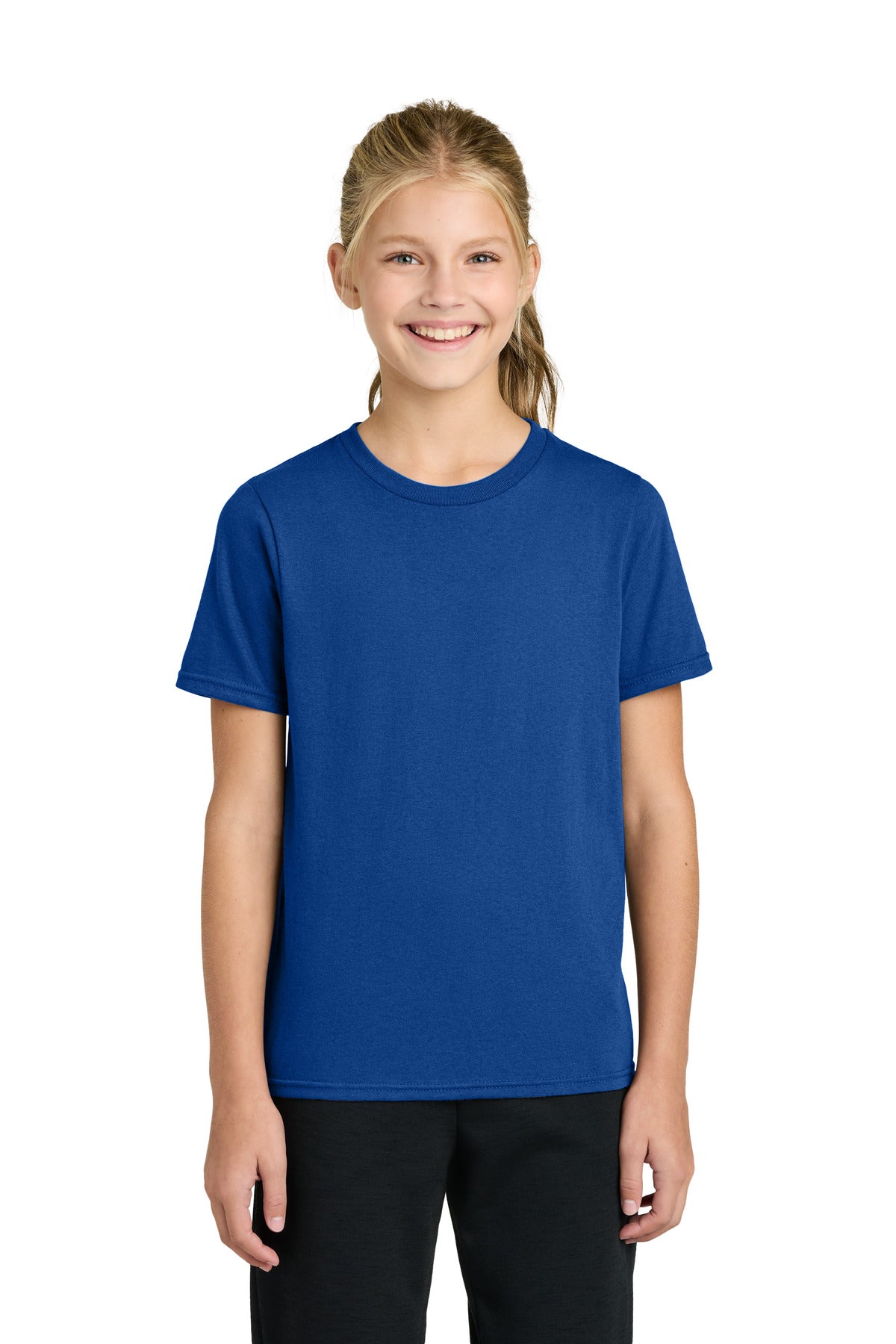 Custom Embroidery or DTF Print - Port & Co ®  Youth Easy Cotton Tee PC43Y
