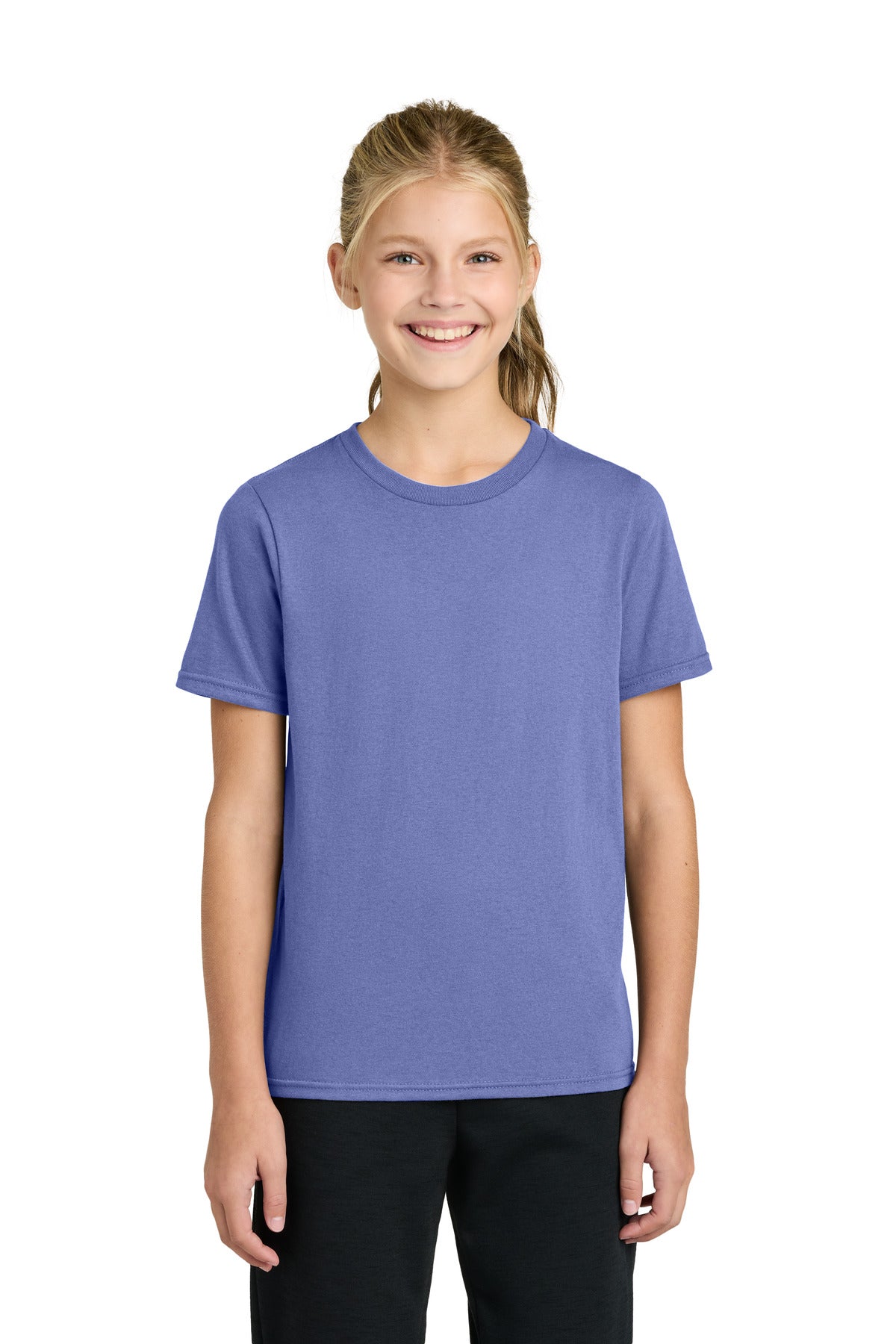 Custom Embroidery or DTF Print - Port & Co ®  Youth Easy Cotton Tee PC43Y