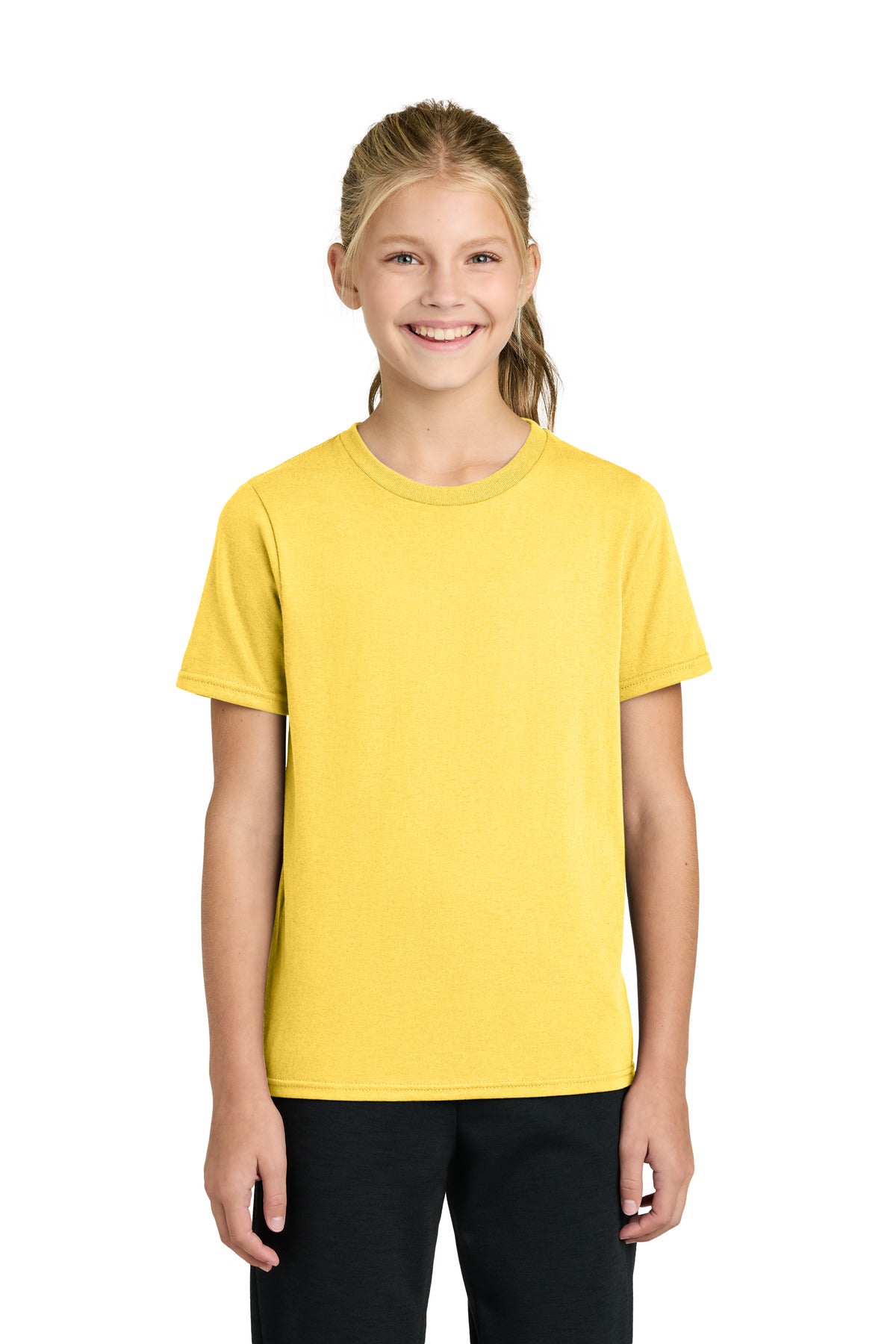 Custom Embroidery or DTF Print - Port & Co ®  Youth Easy Cotton Tee PC43Y