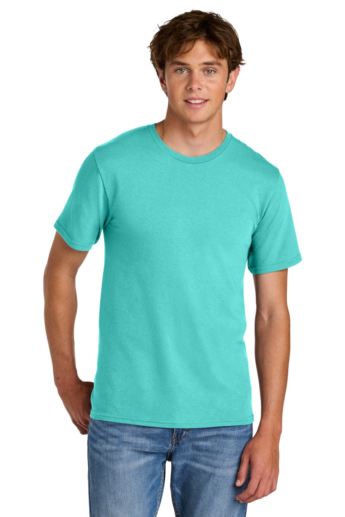 Custom Embroidery or DTF Print - Port & Co ®  Easy Cotton Tee PC43