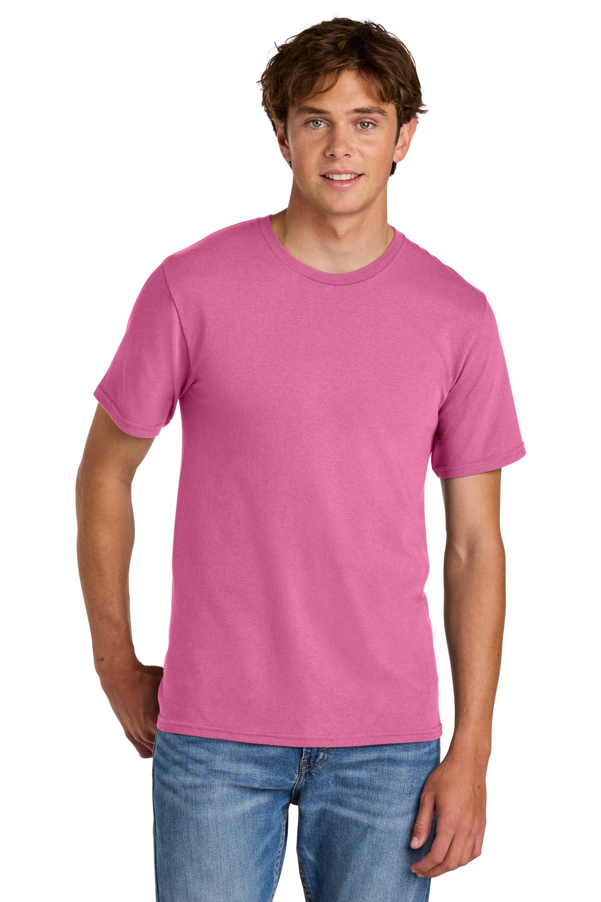 Custom Embroidery or DTF Print - Port & Co ®  Easy Cotton Tee PC43