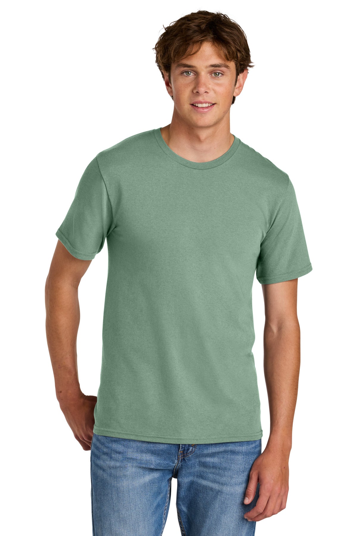 Custom Embroidery or DTF Print - Port & Co ®  Easy Cotton Tee PC43