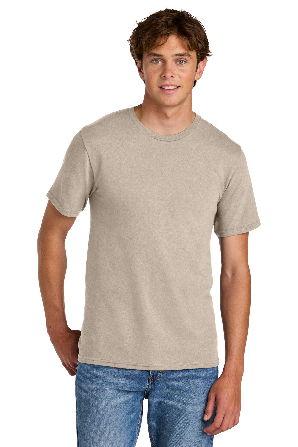 Custom Embroidery or DTF Print - Port & Co ®  Easy Cotton Tee PC43