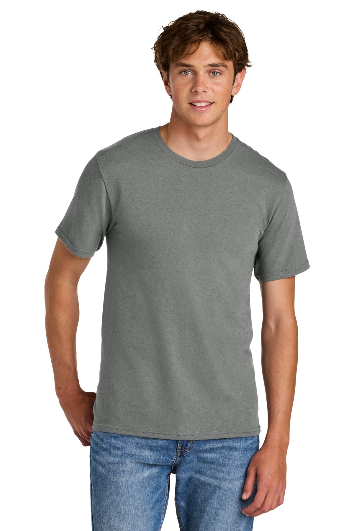 Custom Embroidery or DTF Print - Port & Co ®  Easy Cotton Tee PC43