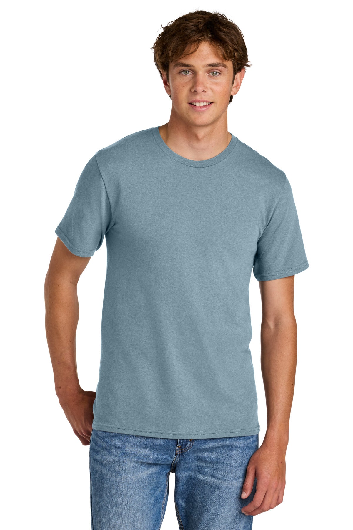 Custom Embroidery or DTF Print - Port & Co ®  Easy Cotton Tee PC43