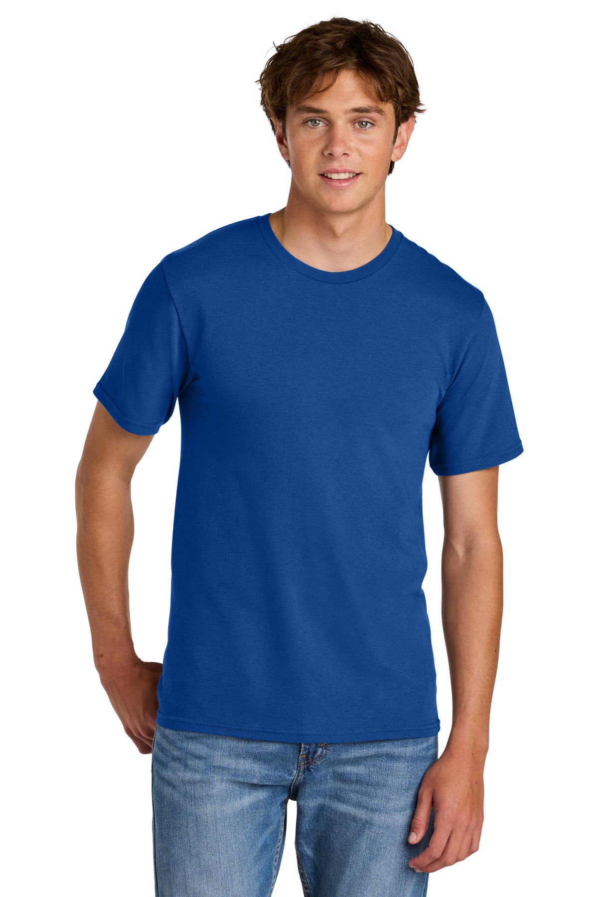 Custom Embroidery or DTF Print - Port & Co ®  Easy Cotton Tee PC43