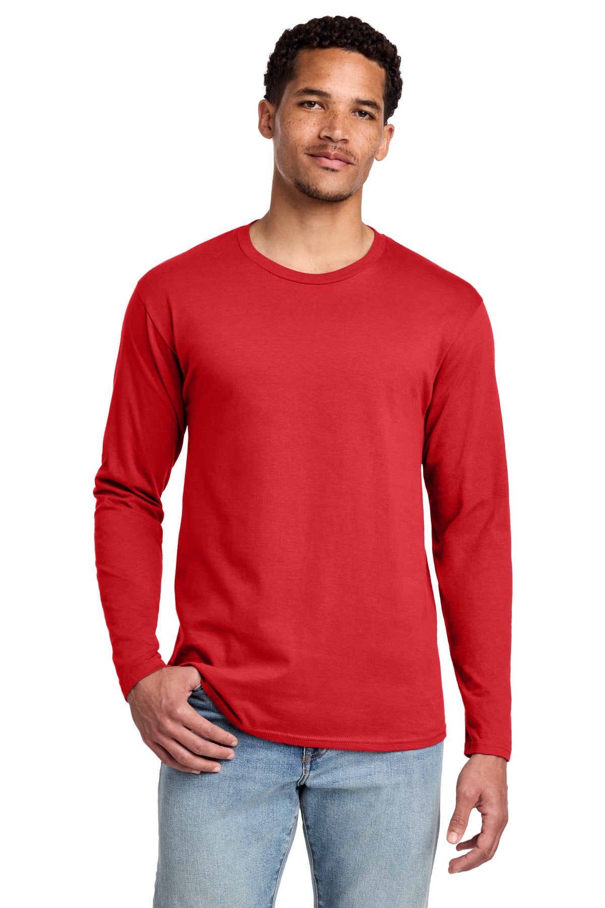 Custom Embroidery or DTF Print - Port & Co ®  Long Sleeve Fan Favorite Tee. PC450LS