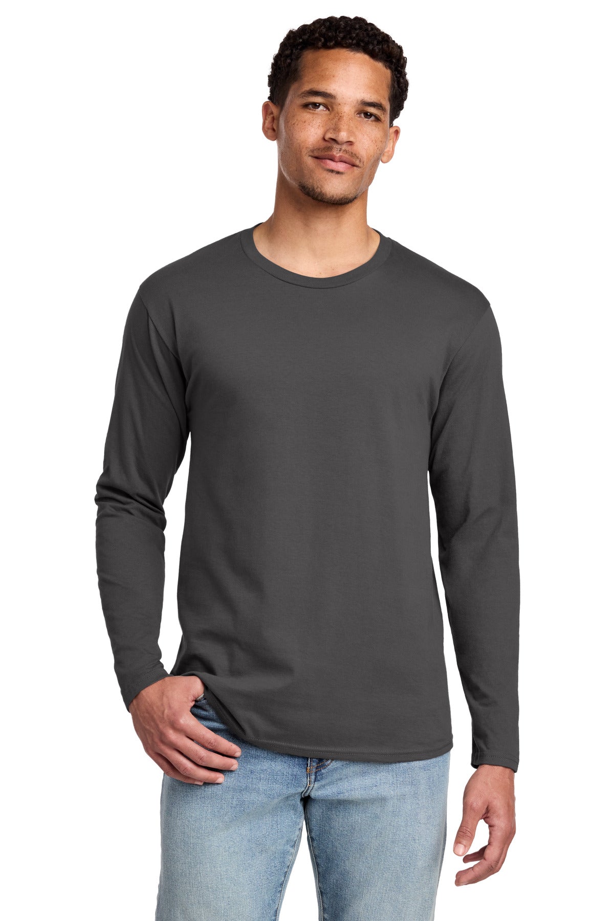 Custom Embroidery or DTF Print - Port & Co ®  Long Sleeve Fan Favorite Tee. PC450LS