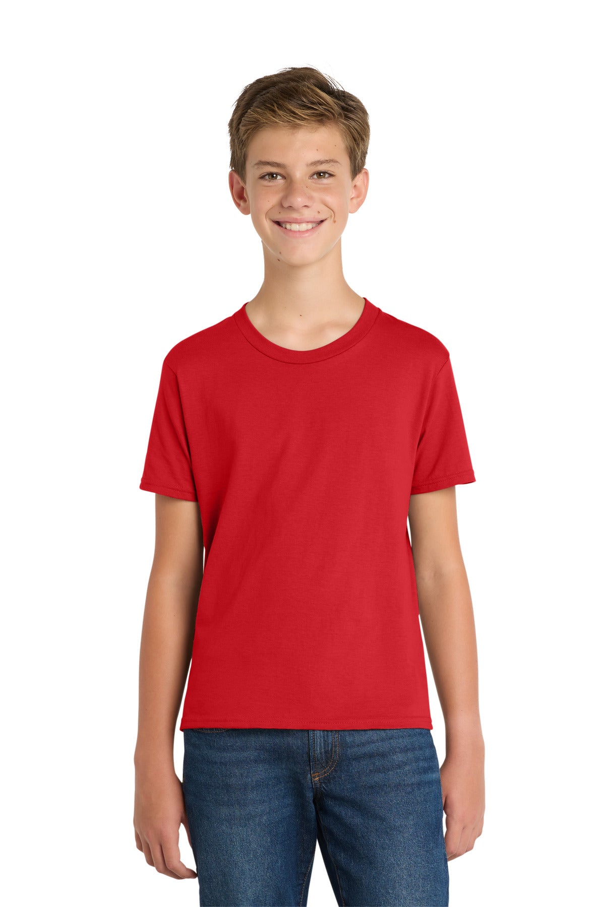 Custom Embroidery or DTF Print - Port & Co ®  Youth Fan Favorite Tee. PC450Y