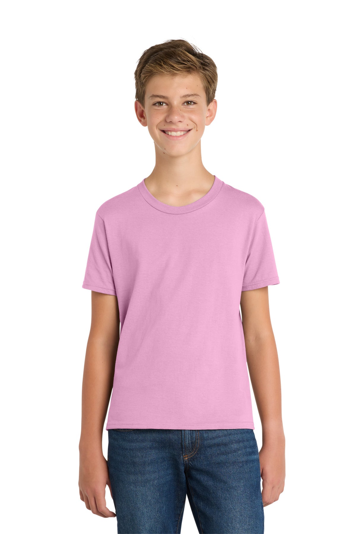 Custom Embroidery or DTF Print - Port & Co ®  Youth Fan Favorite Tee. PC450Y