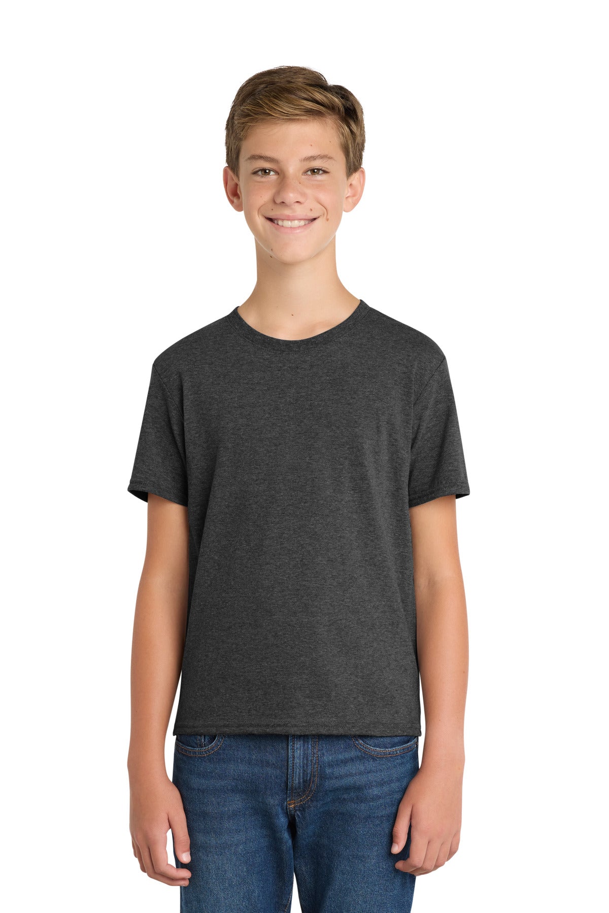Custom Embroidery or DTF Print - Port & Co ®  Youth Fan Favorite  ™  Blend Tee. PC455Y