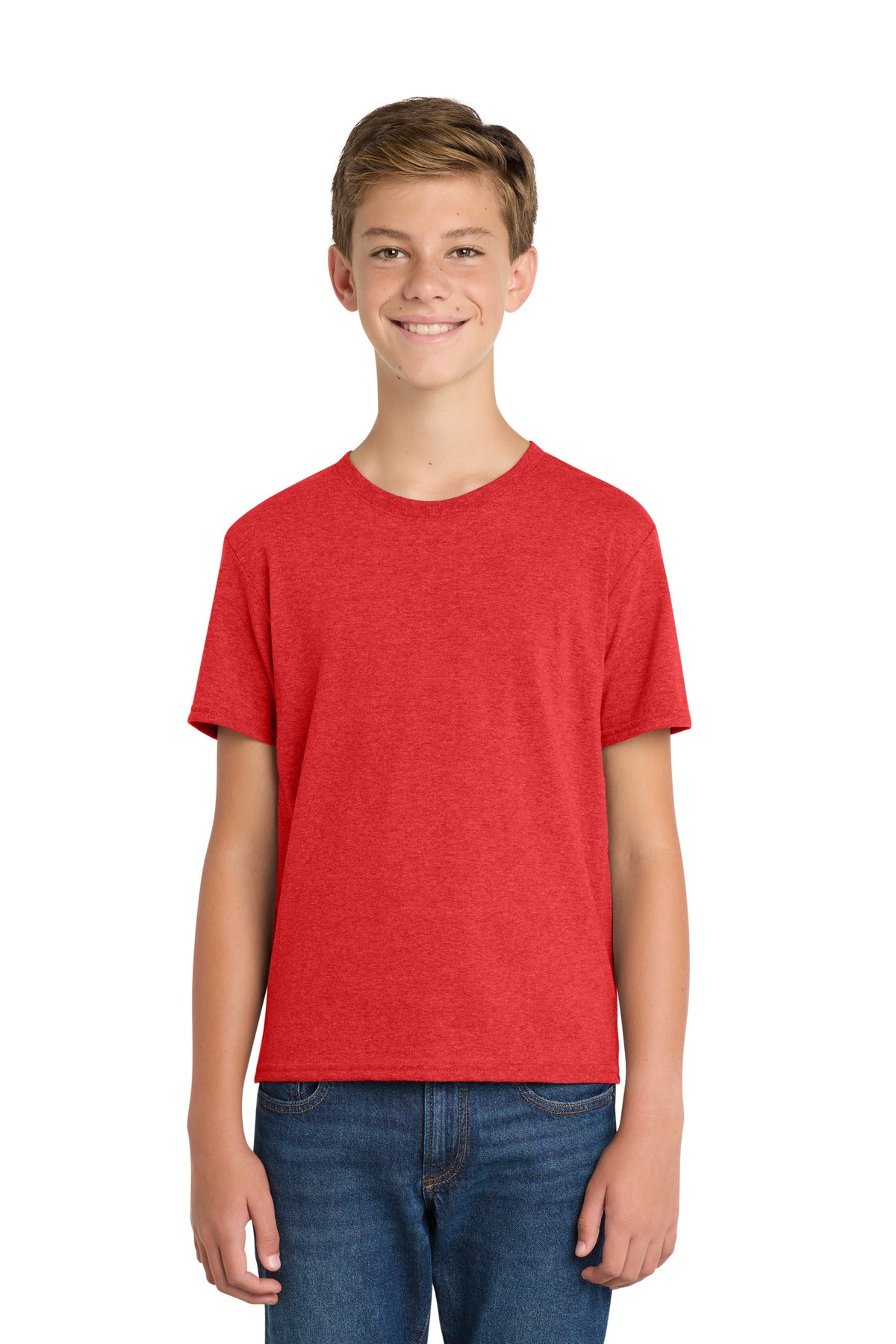 Custom Embroidery or DTF Print - Port & Co ®  Youth Fan Favorite  ™  Blend Tee. PC455Y