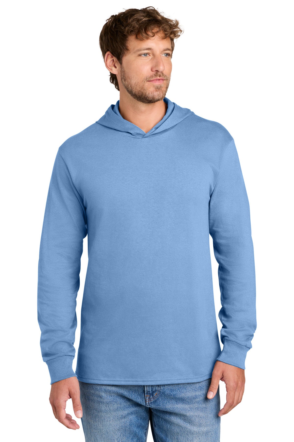 Custom Embroidery or DTF Print - Port & Co ®  Core Cotton Pullover Hooded Tee PC54H