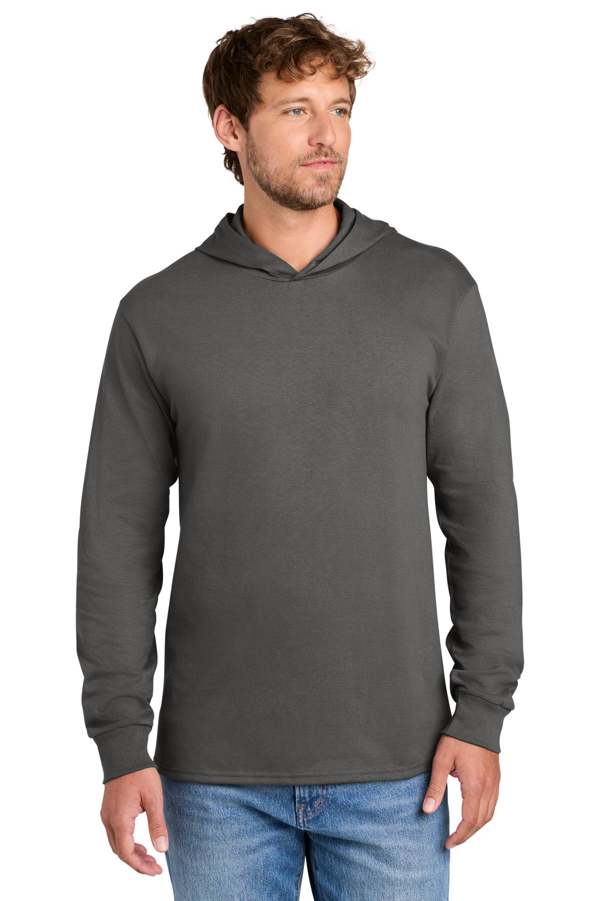 Custom Embroidery or DTF Print - Port & Co ®  Core Cotton Pullover Hooded Tee PC54H