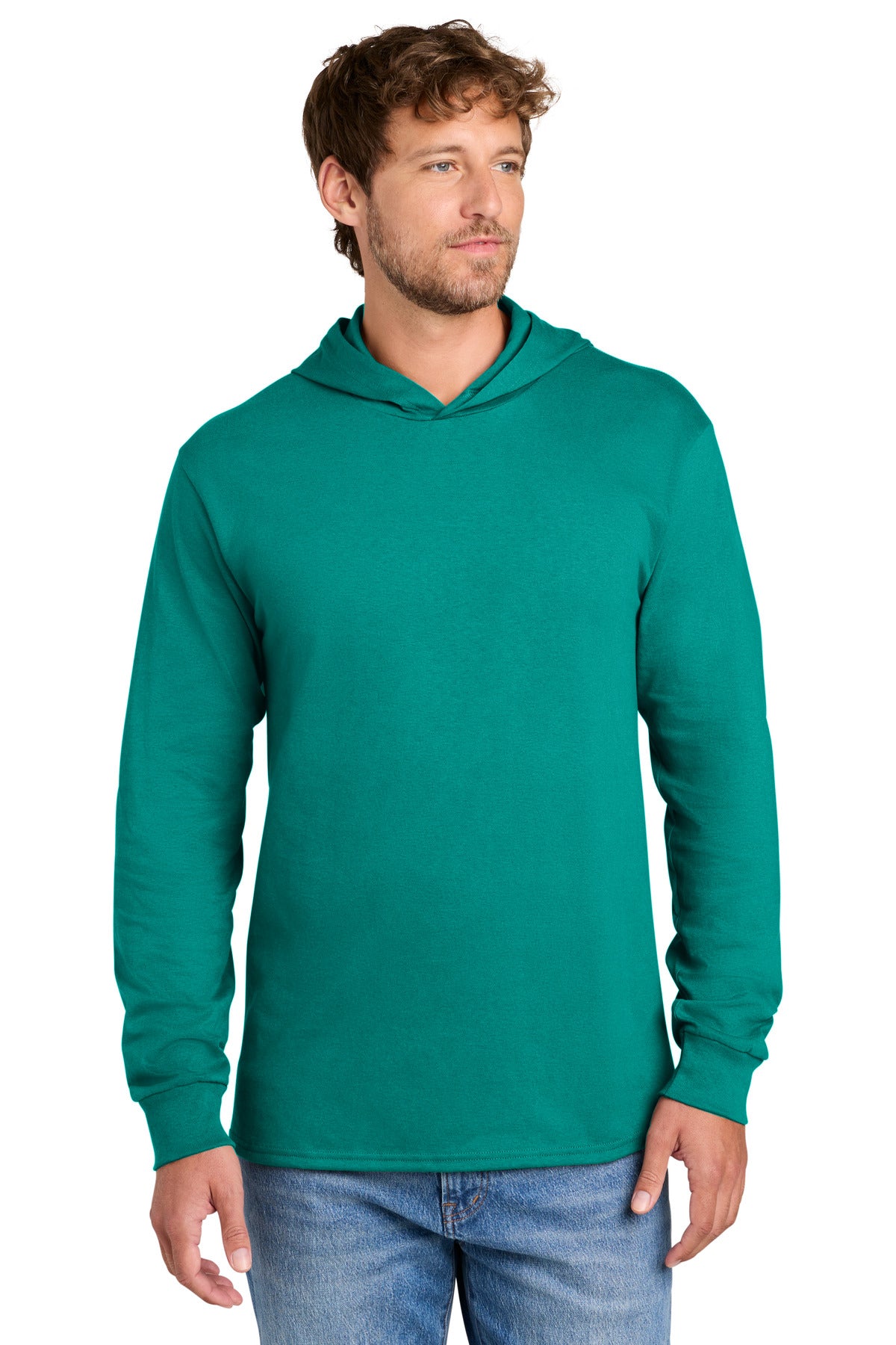 Custom Embroidery or DTF Print - Port & Co ®  Core Cotton Pullover Hooded Tee PC54H