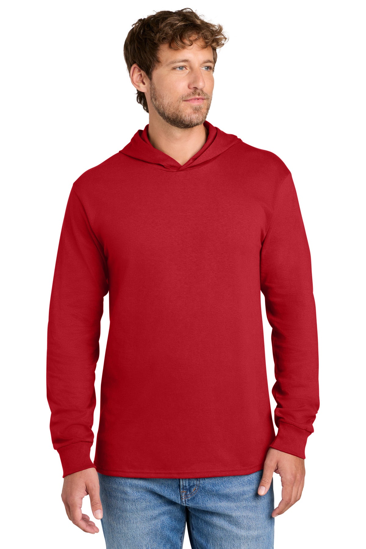 Custom Embroidery or DTF Print - Port & Co ®  Core Cotton Pullover Hooded Tee PC54H