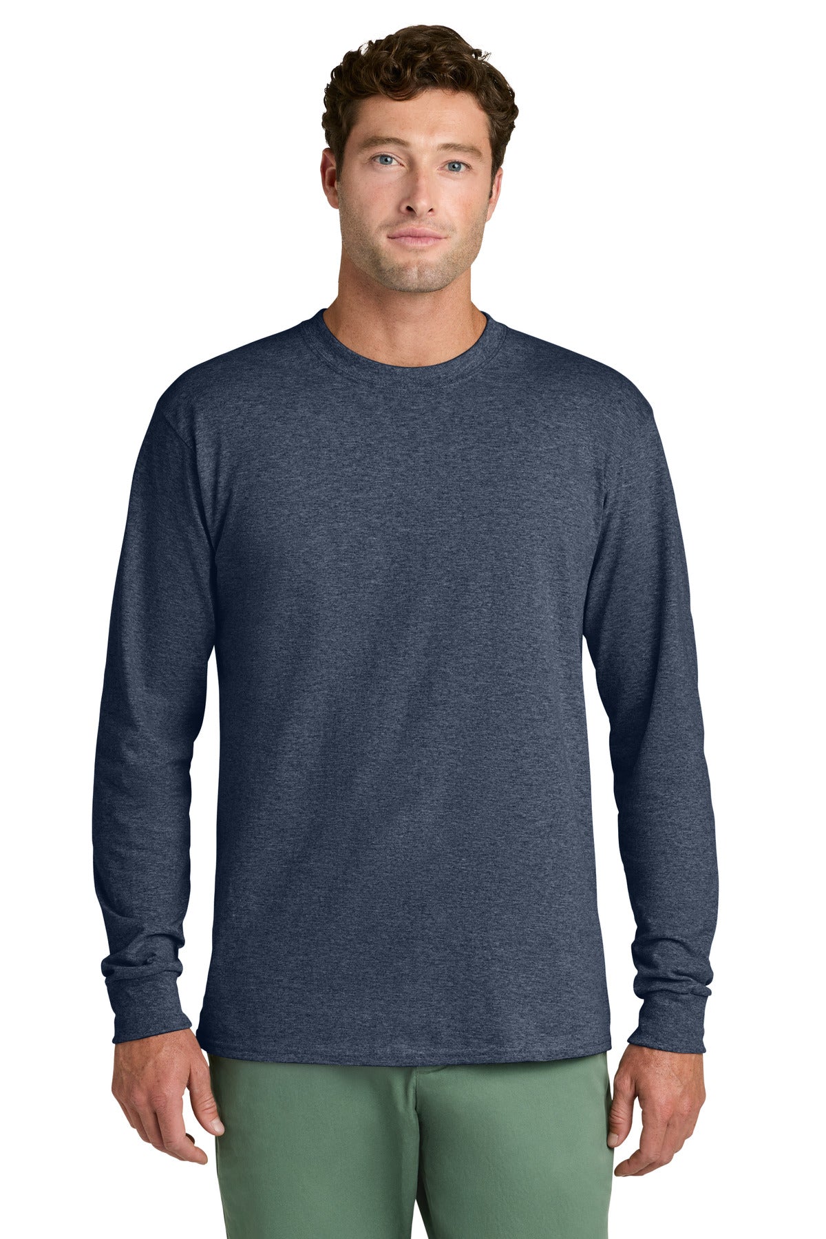 Custom Embroidery or DTF Print - Port & Co ®  Long Sleeve Core Cotton Tee. PC54LS