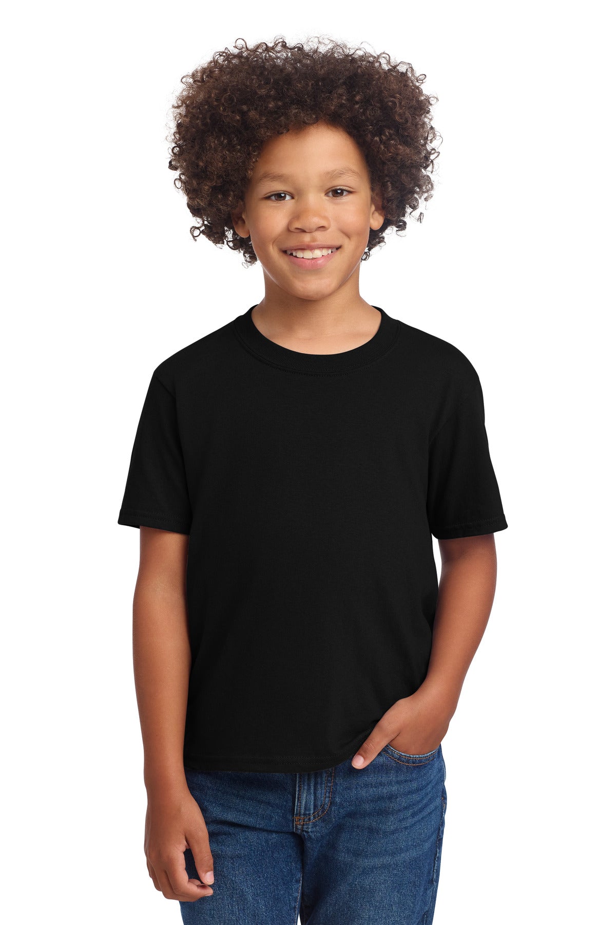 Custom Embroidery or DTF Print - Port & Co ®  Youth Core Cotton DTG Tee PC54YDTG