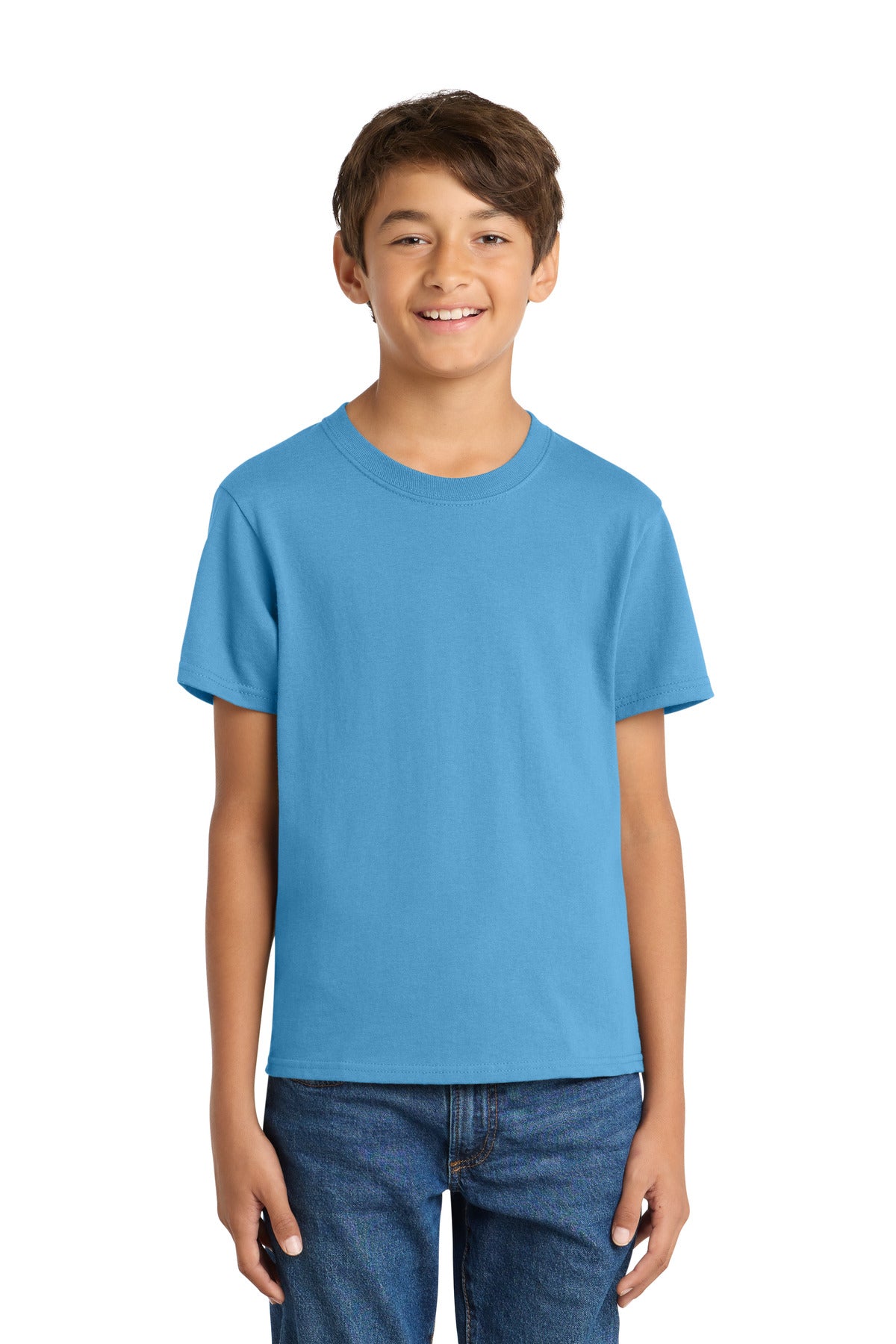 Custom Embroidered or DTF Printed - Port & Co™ Youth Core Cotton Tee. PC54Y