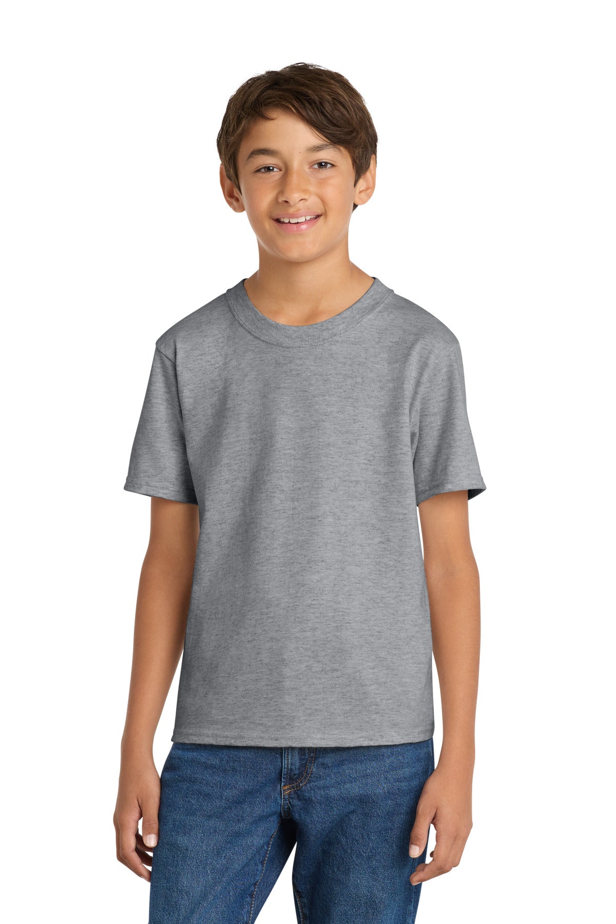 Custom Embroidered or DTF Printed - Port & Co™ Youth Core Cotton Tee. PC54Y