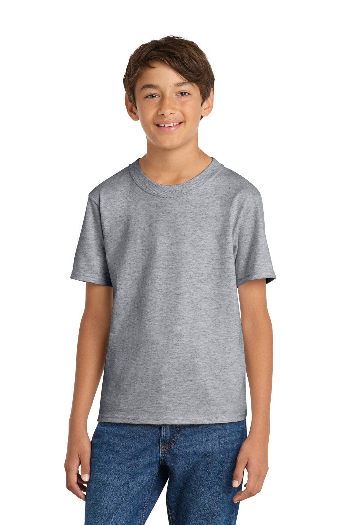 Custom Embroidery or DTF Print - Port & Co ®  Youth Core Cotton Tee. PC54Y
