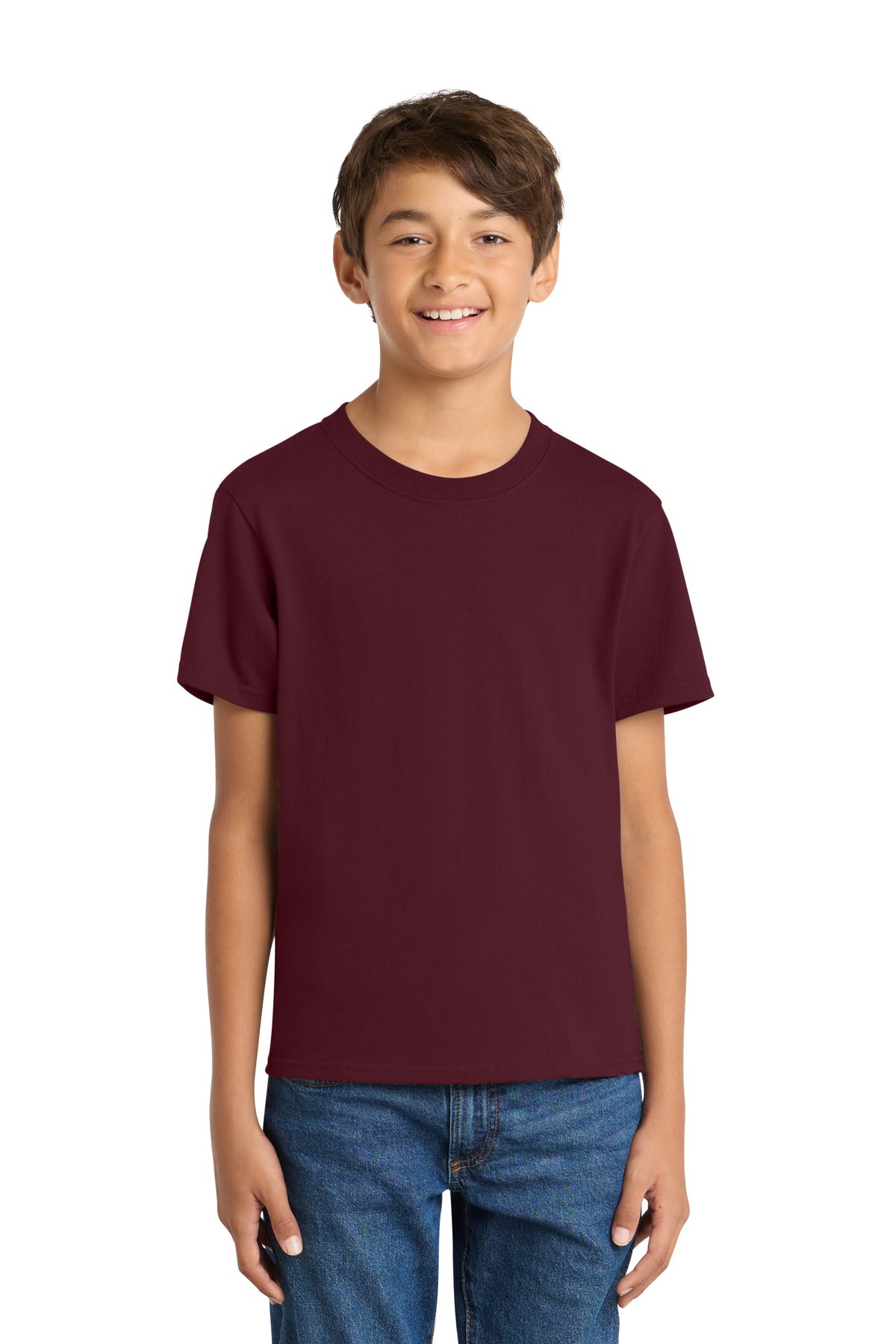 Custom Embroidered or DTF Printed - Port & Co™ Youth Core Cotton Tee. PC54Y