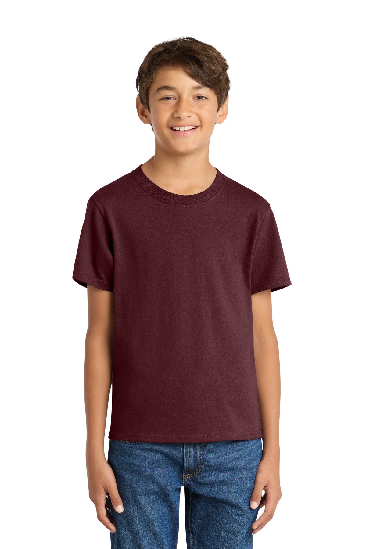 Custom Embroidery or DTF Print - Port & Co ®  Youth Core Cotton Tee. PC54Y