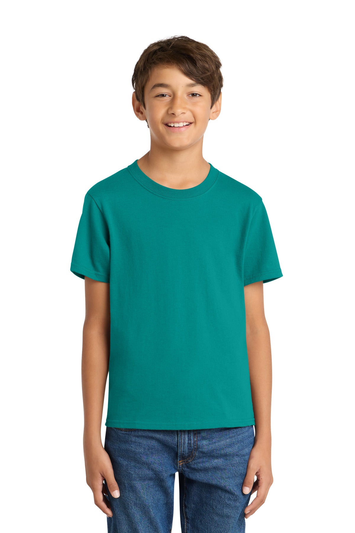 Custom Embroidered or DTF Printed - Port & Co™ Youth Core Cotton Tee. PC54Y