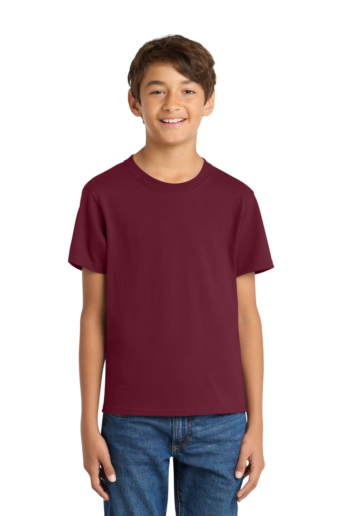 Custom Embroidered or DTF Printed - Port & Co™ Youth Core Cotton Tee. PC54Y