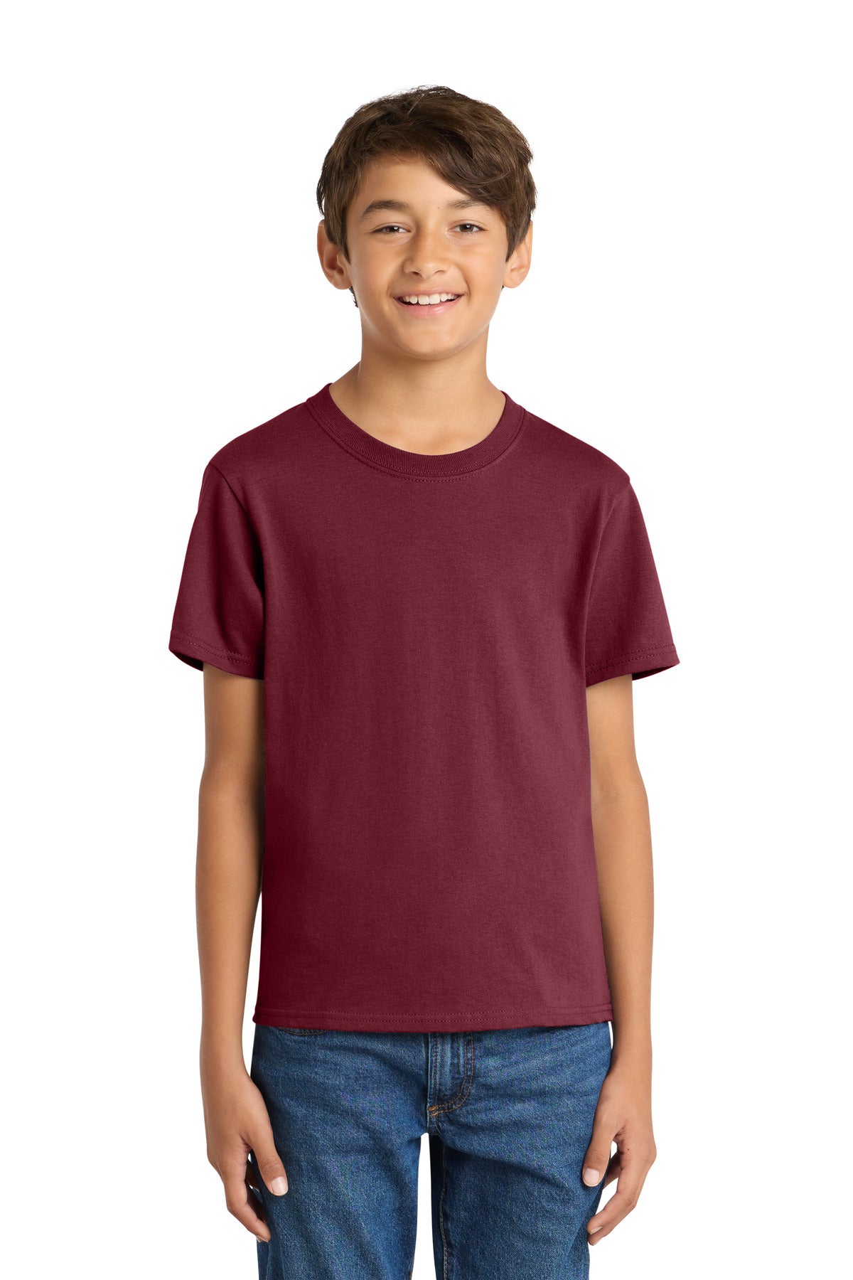 Custom Embroidery or DTF Print - Port & Co ®  Youth Core Cotton Tee. PC54Y