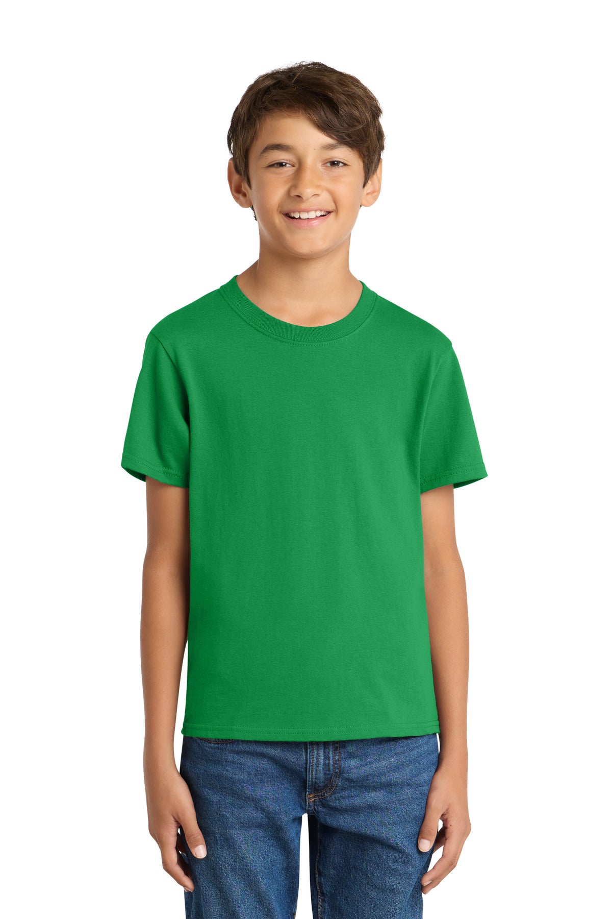 Custom Embroidered or DTF Printed - Port & Co™ Youth Core Cotton Tee. PC54Y