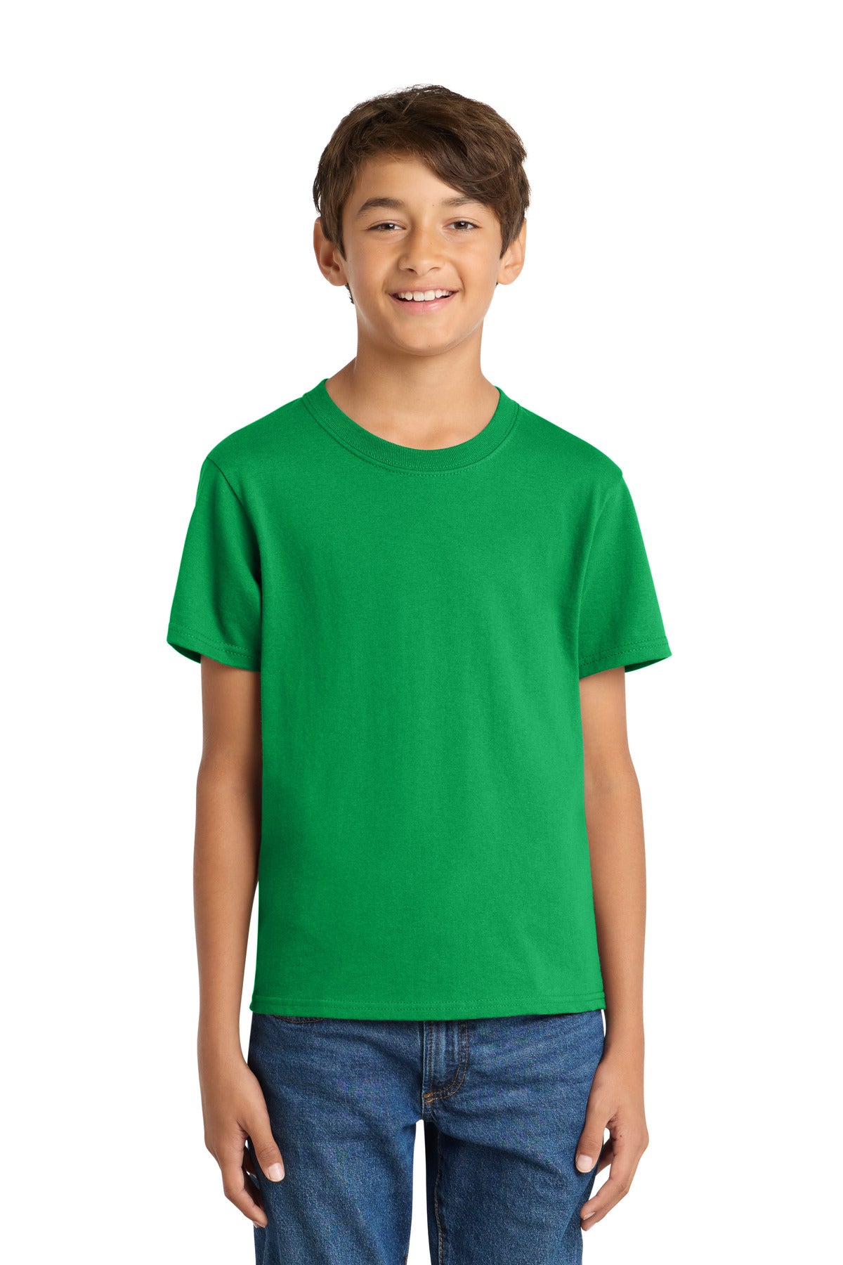 Custom Embroidery or DTF Print - Port & Co ®  Youth Core Cotton Tee. PC54Y