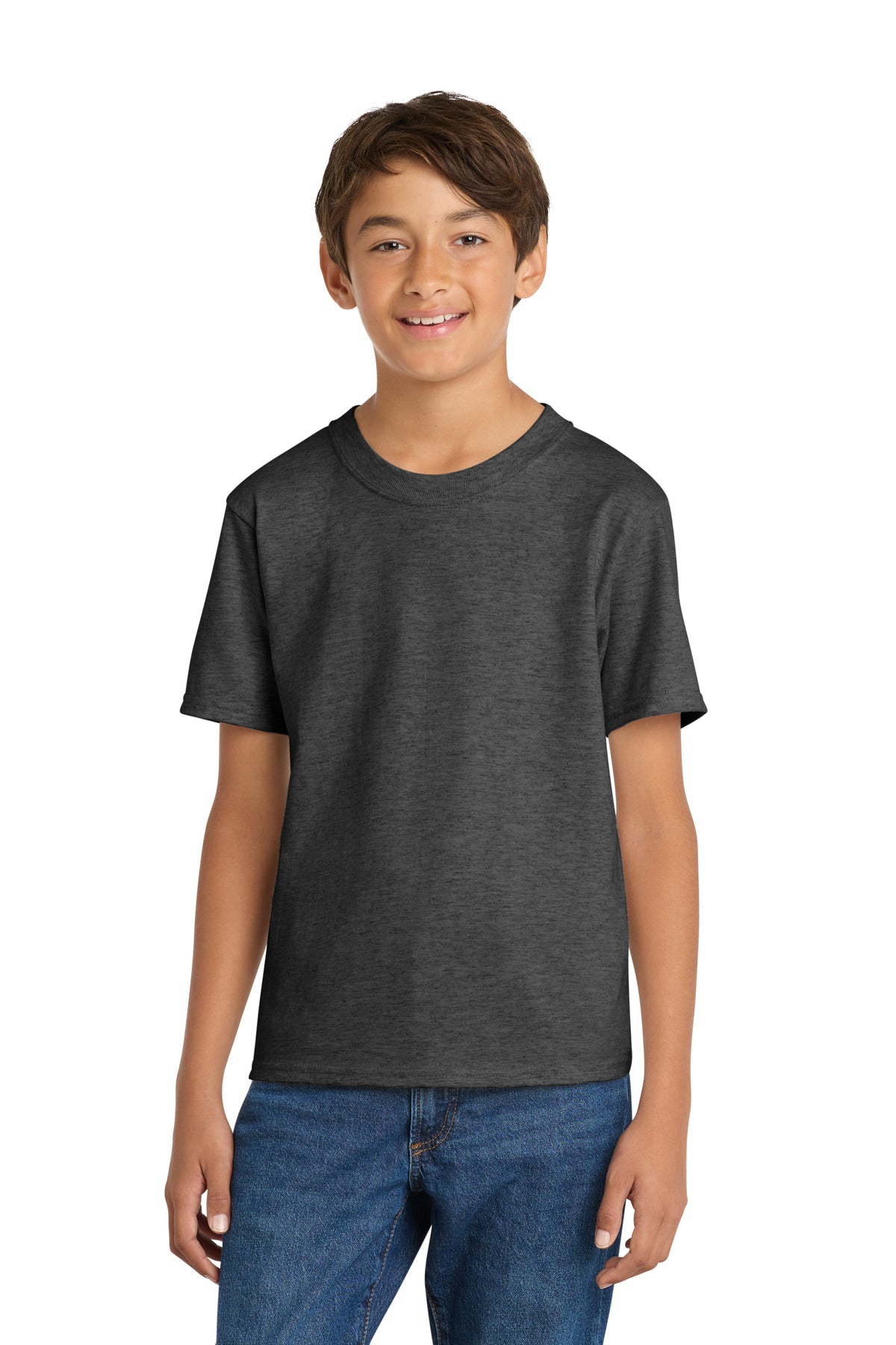 Custom Embroidered or DTF Printed - Port & Co™ Youth Core Cotton Tee. PC54Y