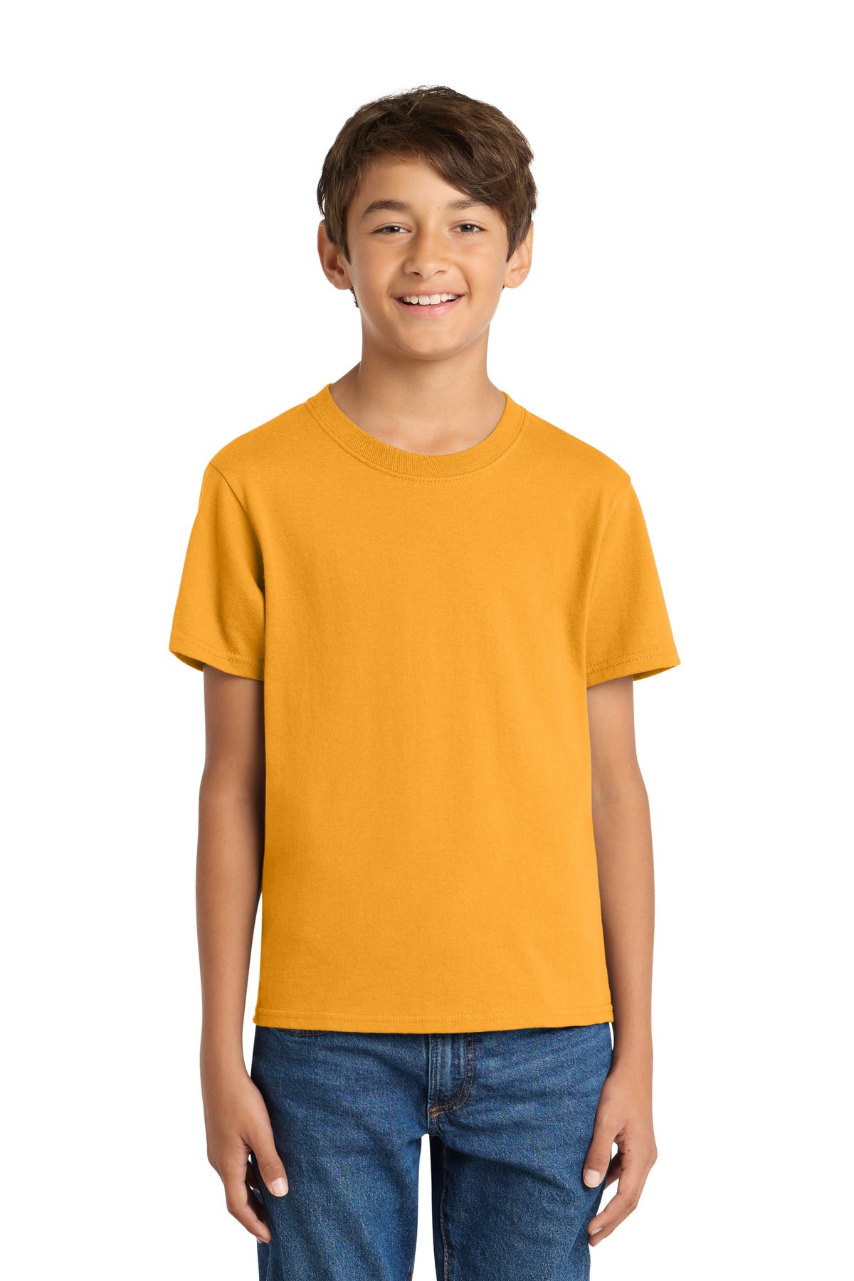 Custom Embroidered or DTF Printed - Port & Co™ Youth Core Cotton Tee. PC54Y