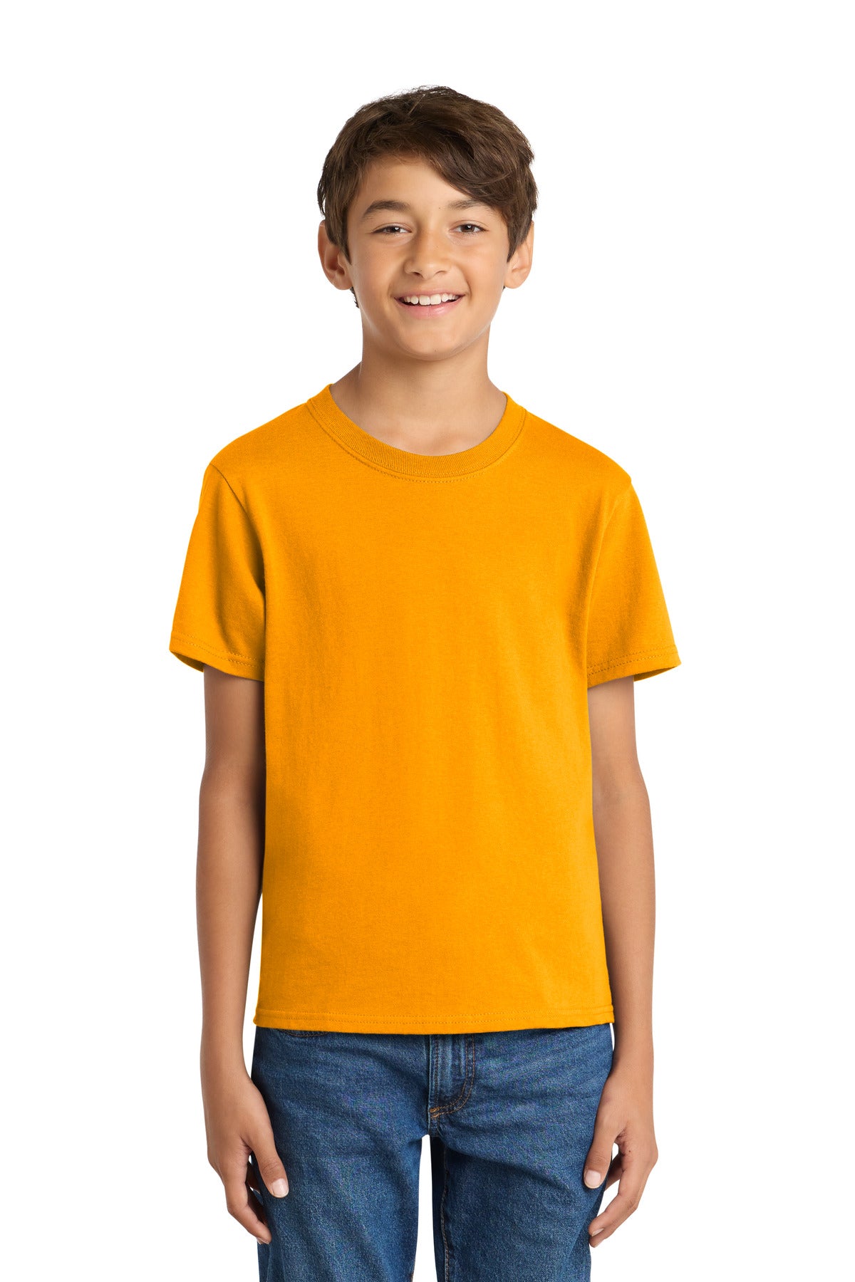 Custom Embroidery or DTF Print - Port & Co ®  Youth Core Cotton Tee. PC54Y