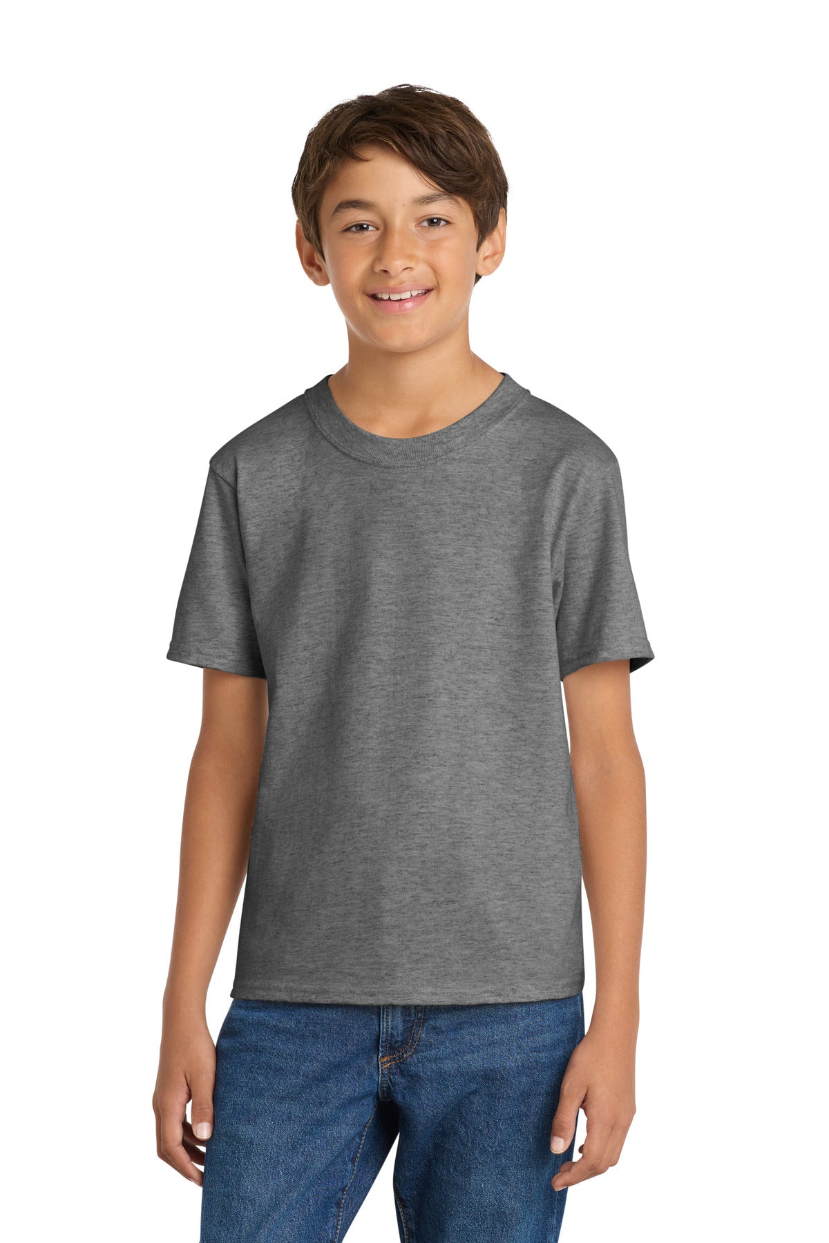 Custom Embroidered or DTF Printed - Port & Co™ Youth Core Cotton Tee. PC54Y