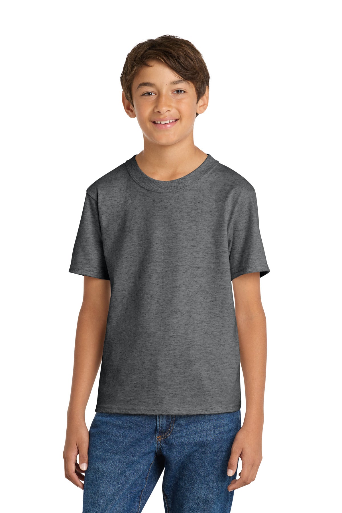 Custom Embroidery or DTF Print - Port & Co ®  Youth Core Cotton Tee. PC54Y