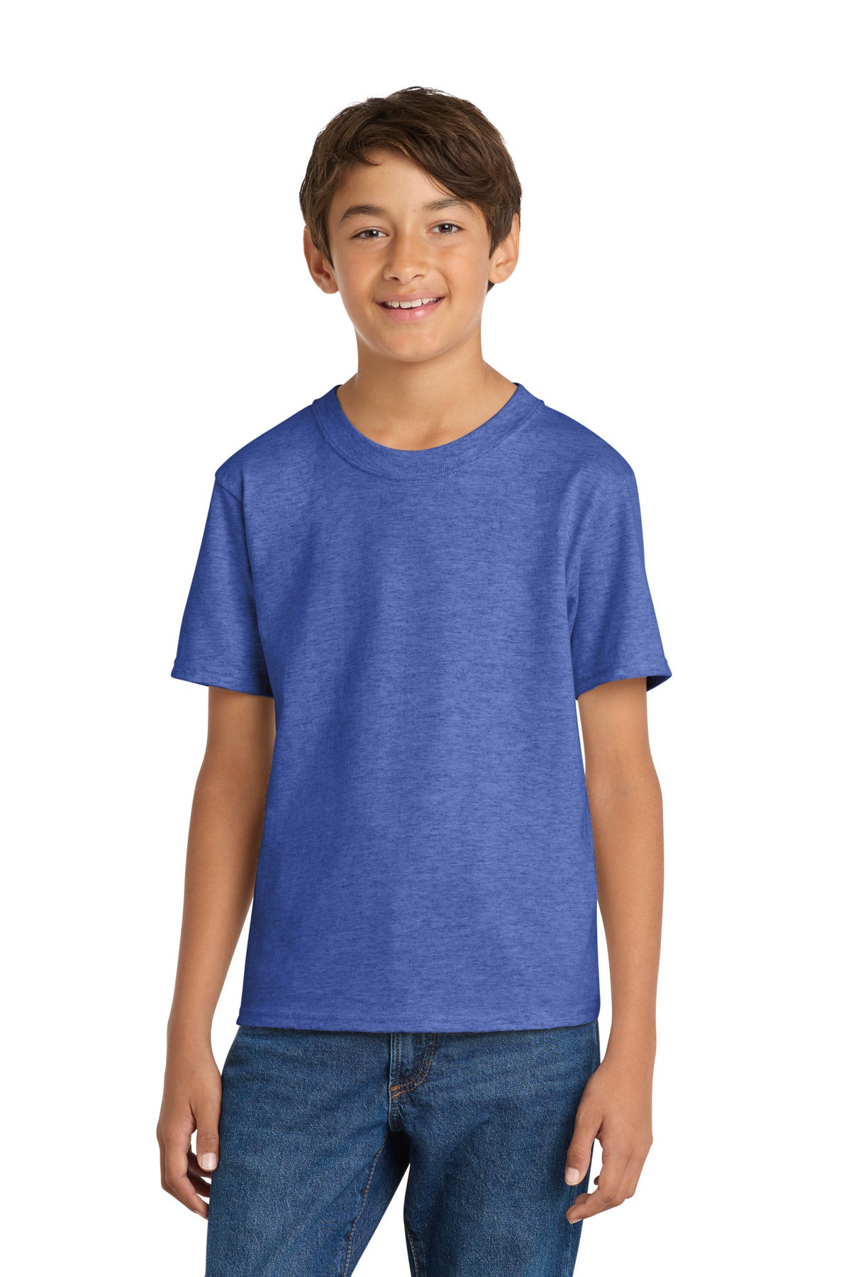 Custom Embroidered or DTF Printed - Port & Co™ Youth Core Cotton Tee. PC54Y