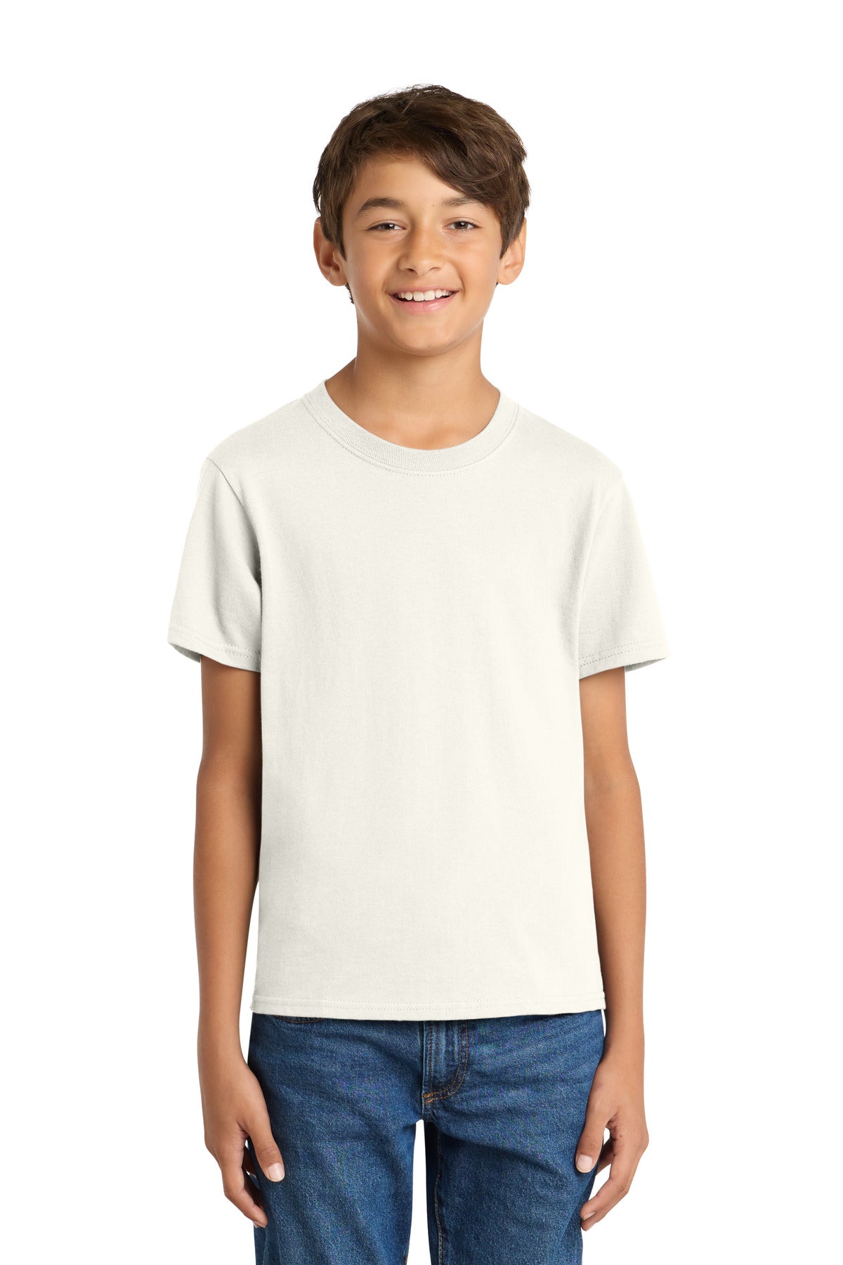 Custom Embroidery or DTF Print - Port & Co ®  Youth Core Cotton Tee. PC54Y