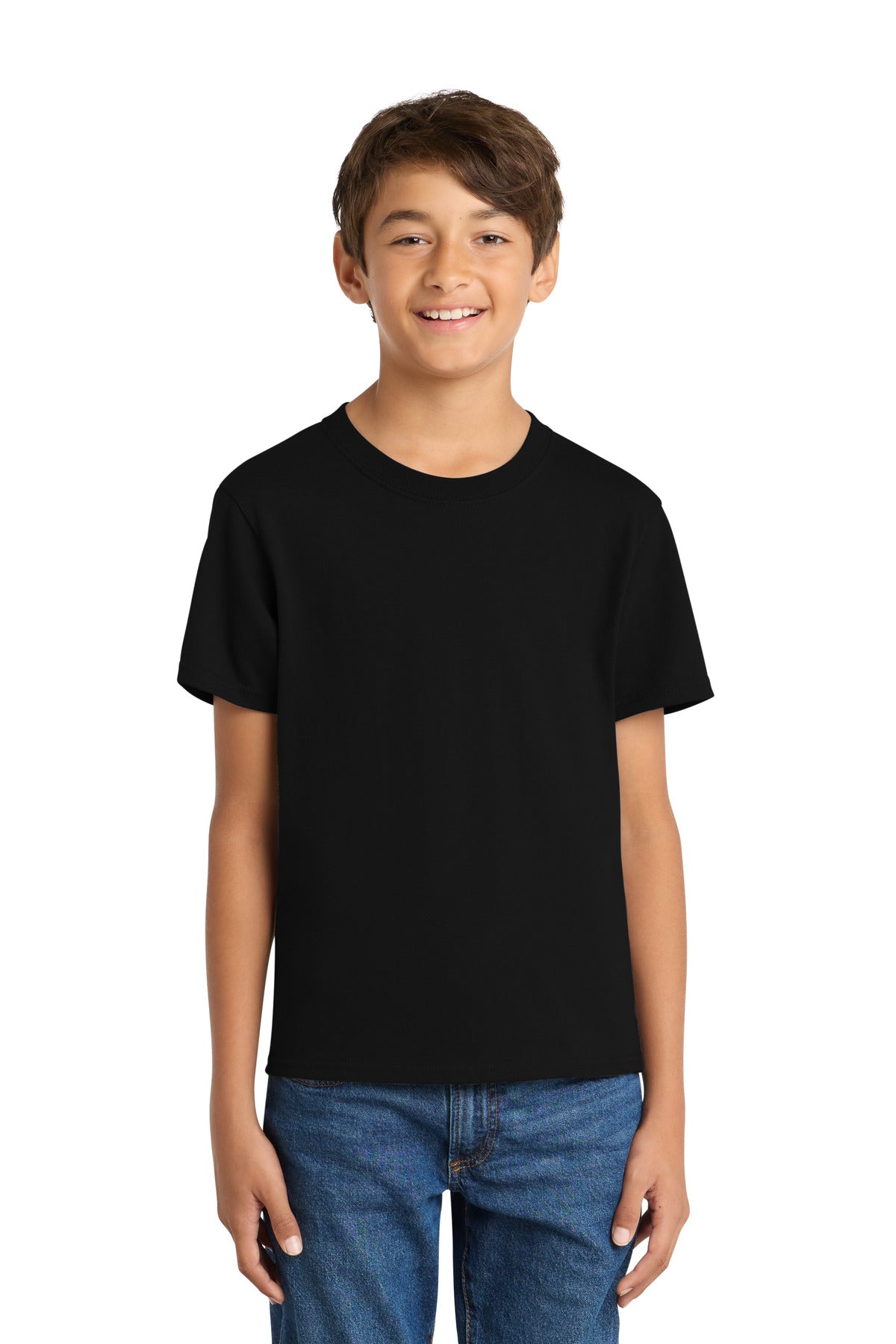 Custom Embroidered or DTF Printed - Port & Co™ Youth Core Cotton Tee. PC54Y