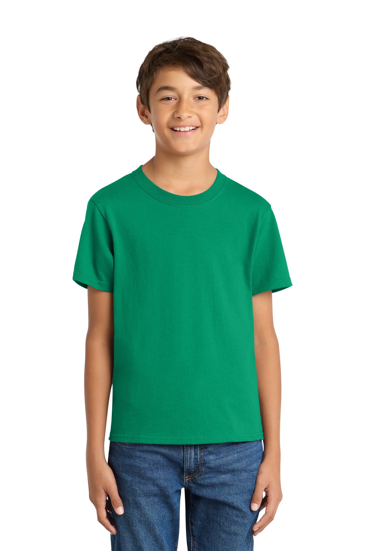 Custom Embroidered or DTF Printed - Port & Co™ Youth Core Cotton Tee. PC54Y