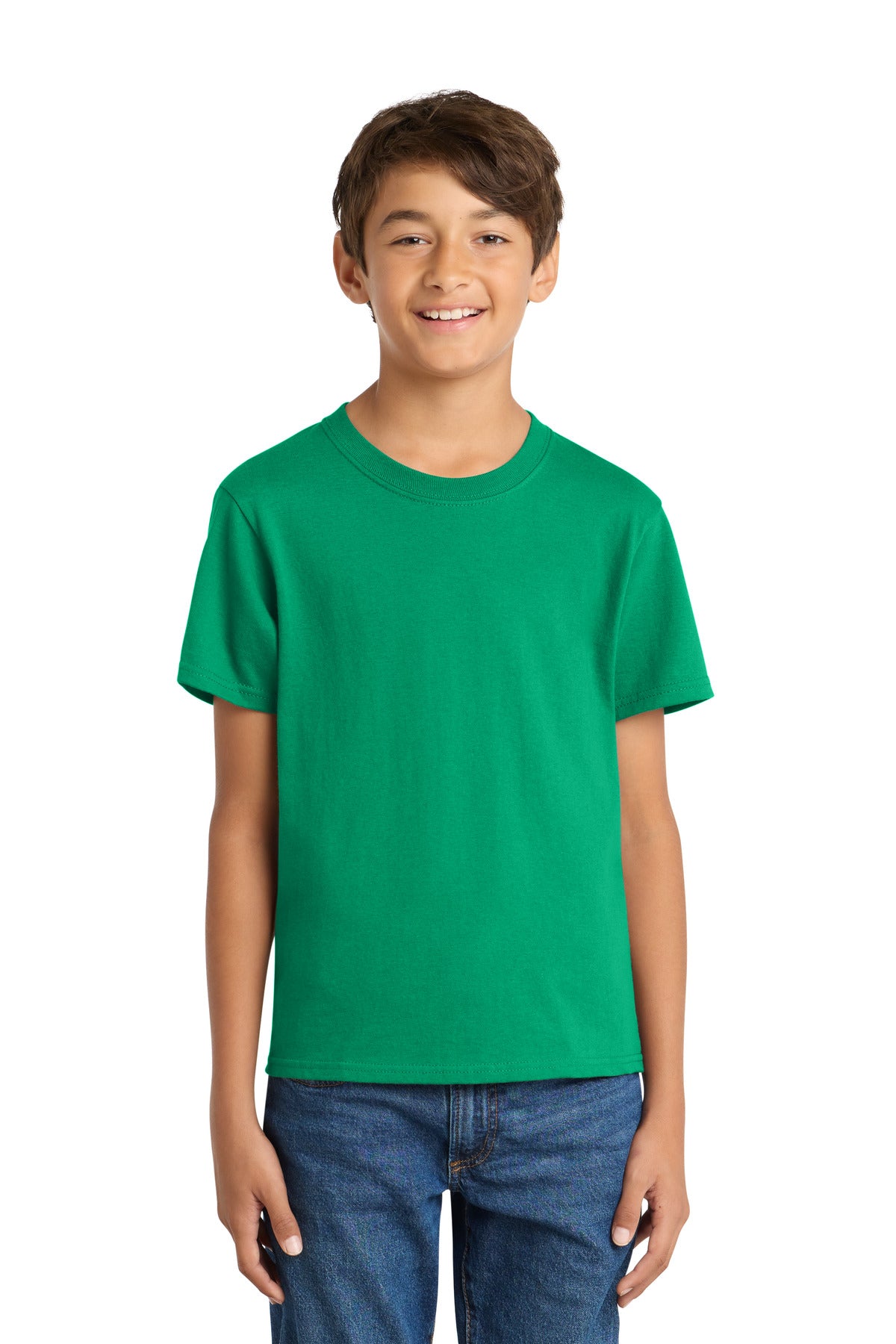 Custom Embroidery or DTF Print - Port & Co ®  Youth Core Cotton Tee. PC54Y