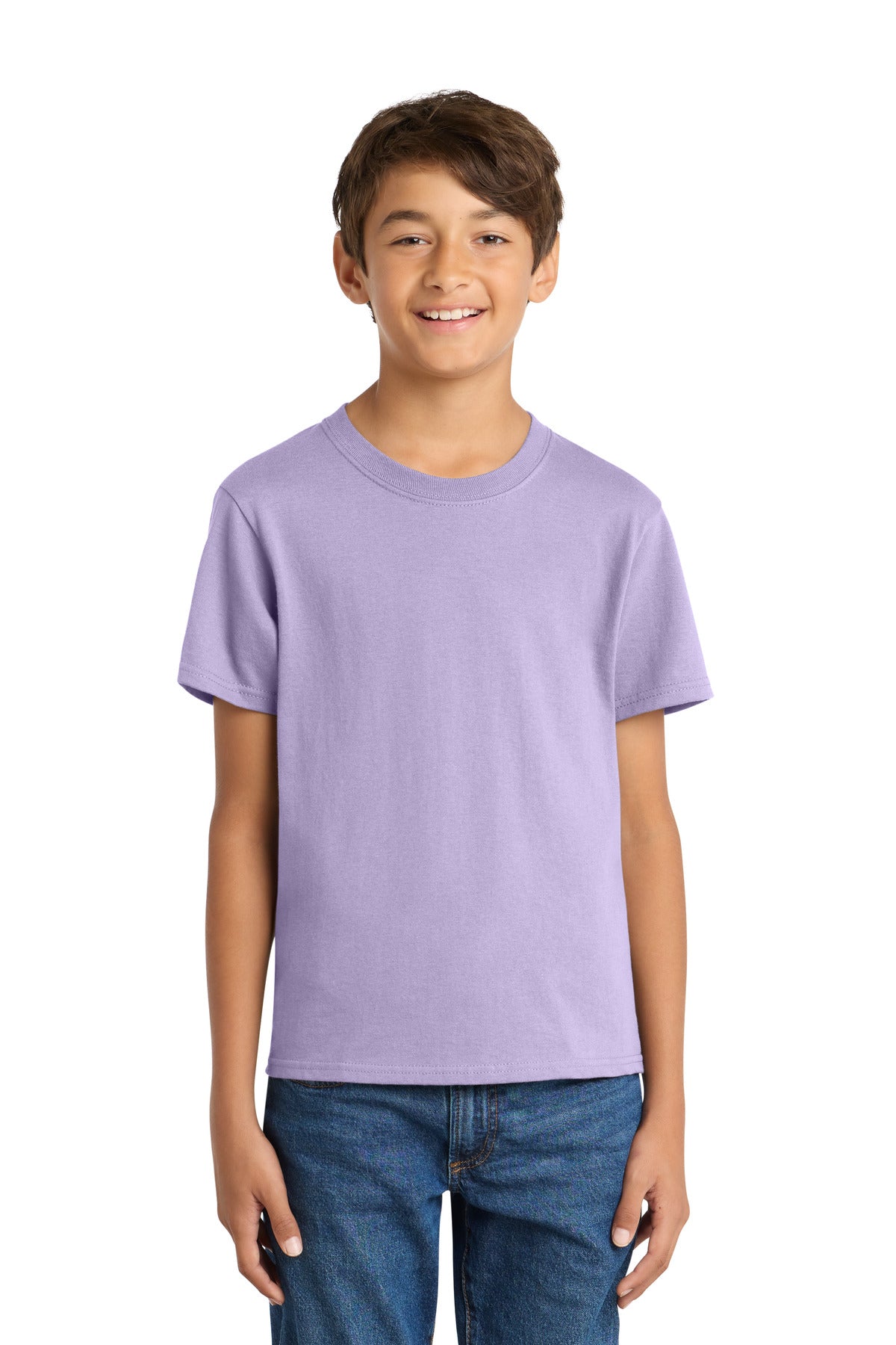 Custom Embroidery or DTF Print - Port & Co ®  Youth Core Cotton Tee. PC54Y