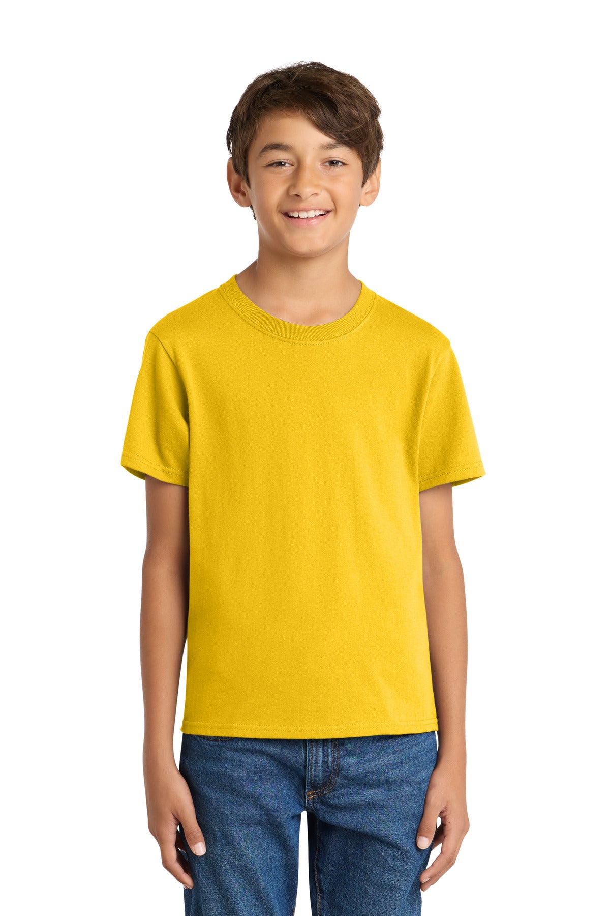 Custom Embroidery or DTF Print - Port & Co ®  Youth Core Cotton Tee. PC54Y