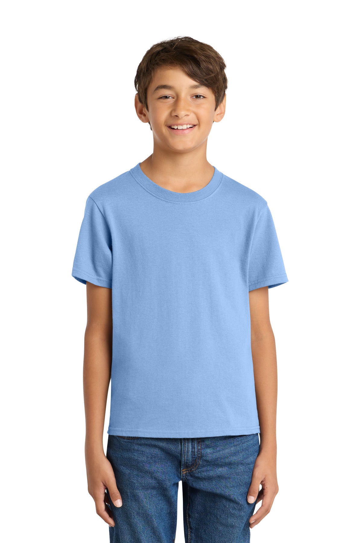 Custom Embroidered or DTF Printed - Port & Co™ Youth Core Cotton Tee. PC54Y