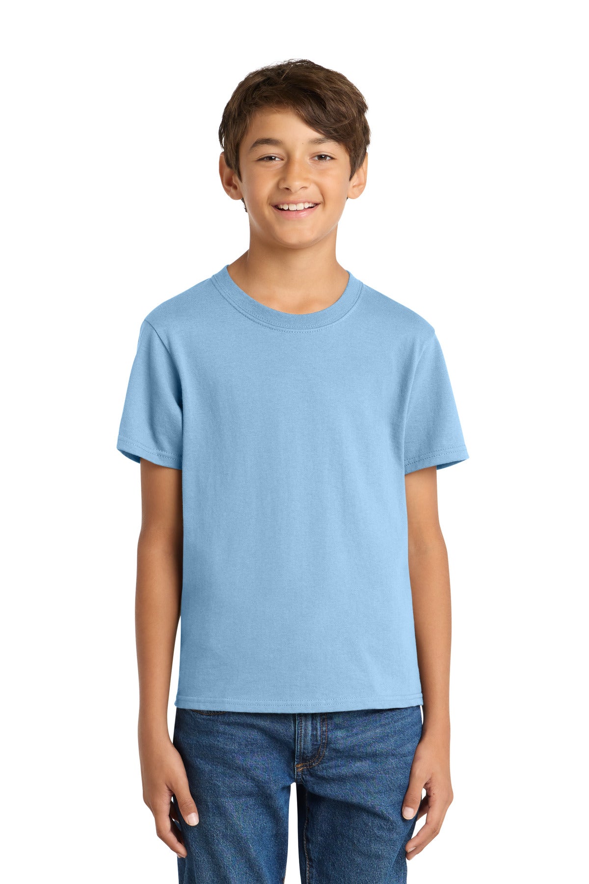 Custom Embroidery or DTF Print - Port & Co ®  Youth Core Cotton Tee. PC54Y