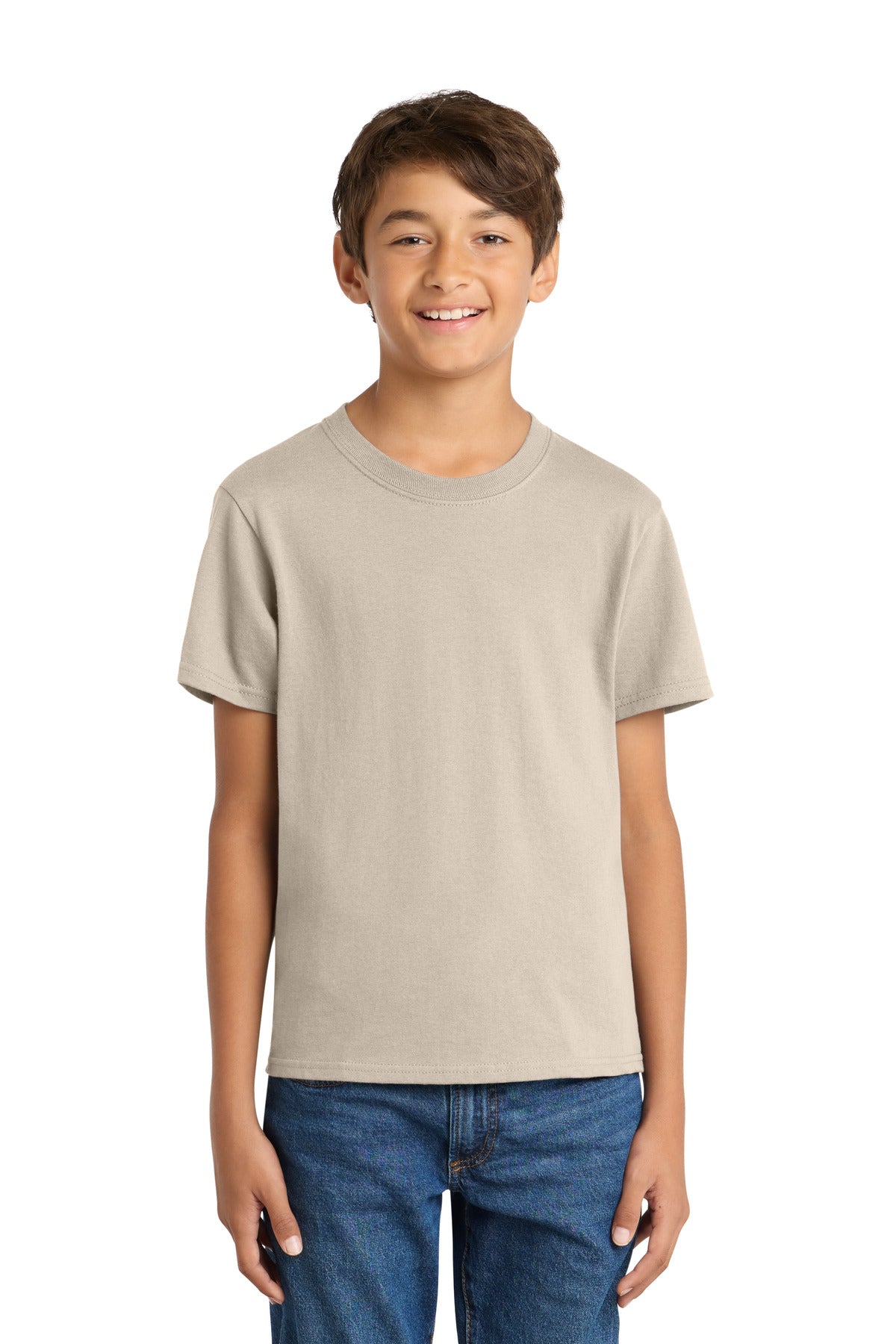 Custom Embroidery or DTF Print - Port & Co ®  Youth Core Cotton Tee. PC54Y